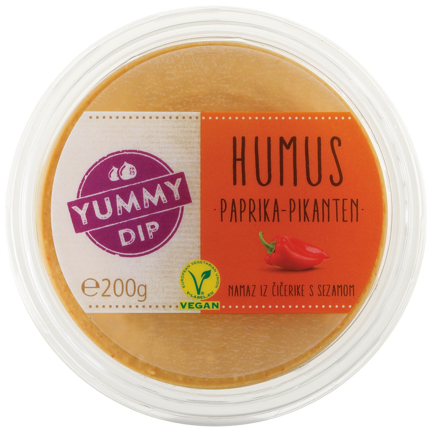 YUMMY DIP Hummus, Paprika pikant