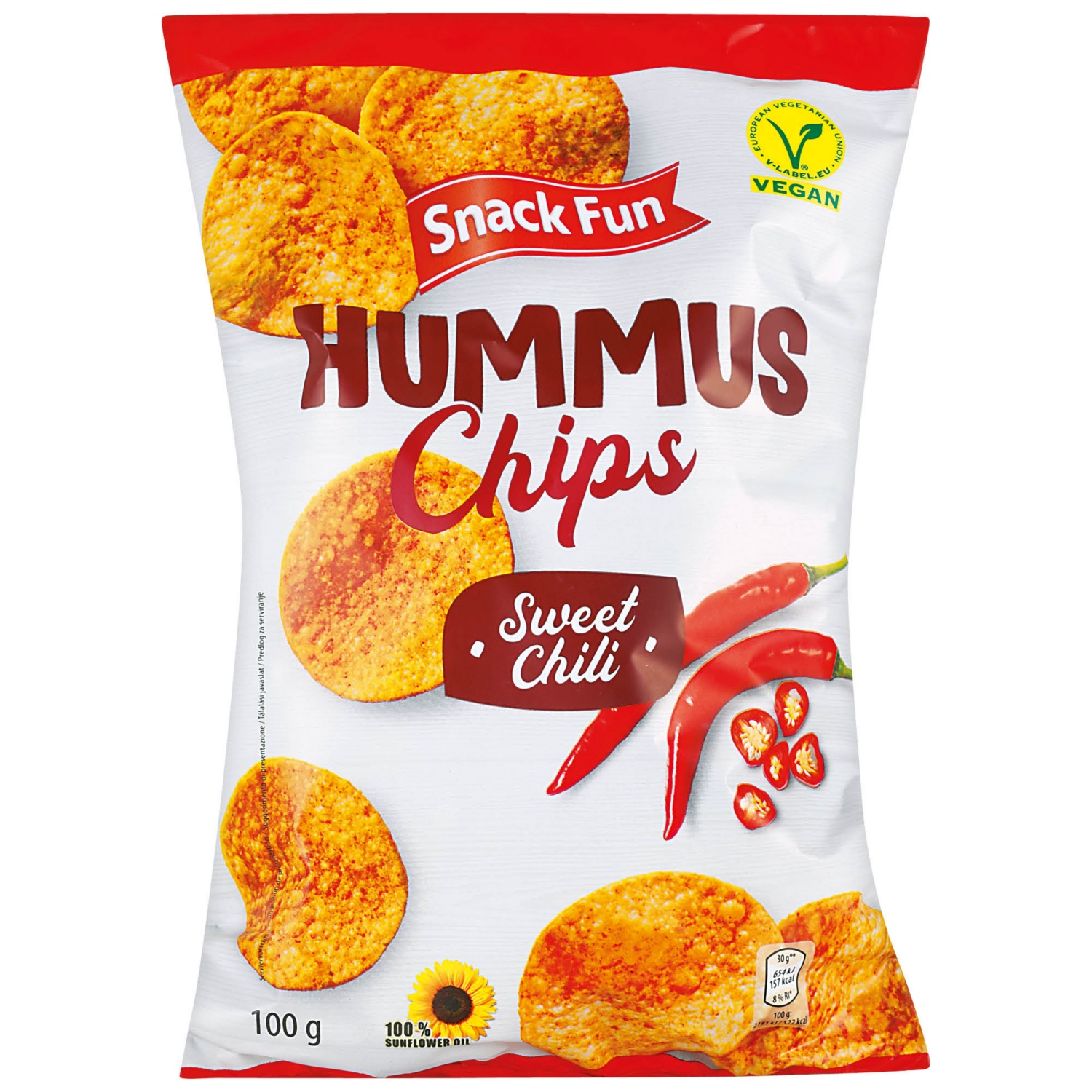 SNACK FUN Hummus chips al chili