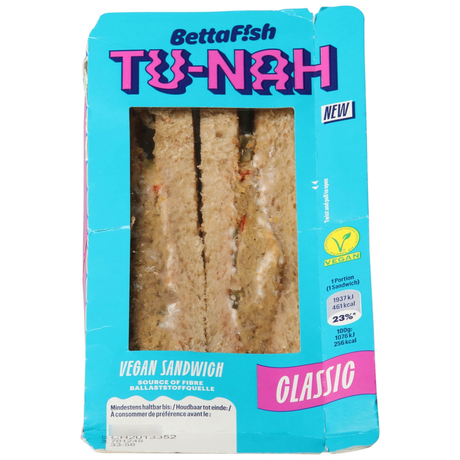 BETTAF!SH TU-NAH Sandwich vegan, Classic