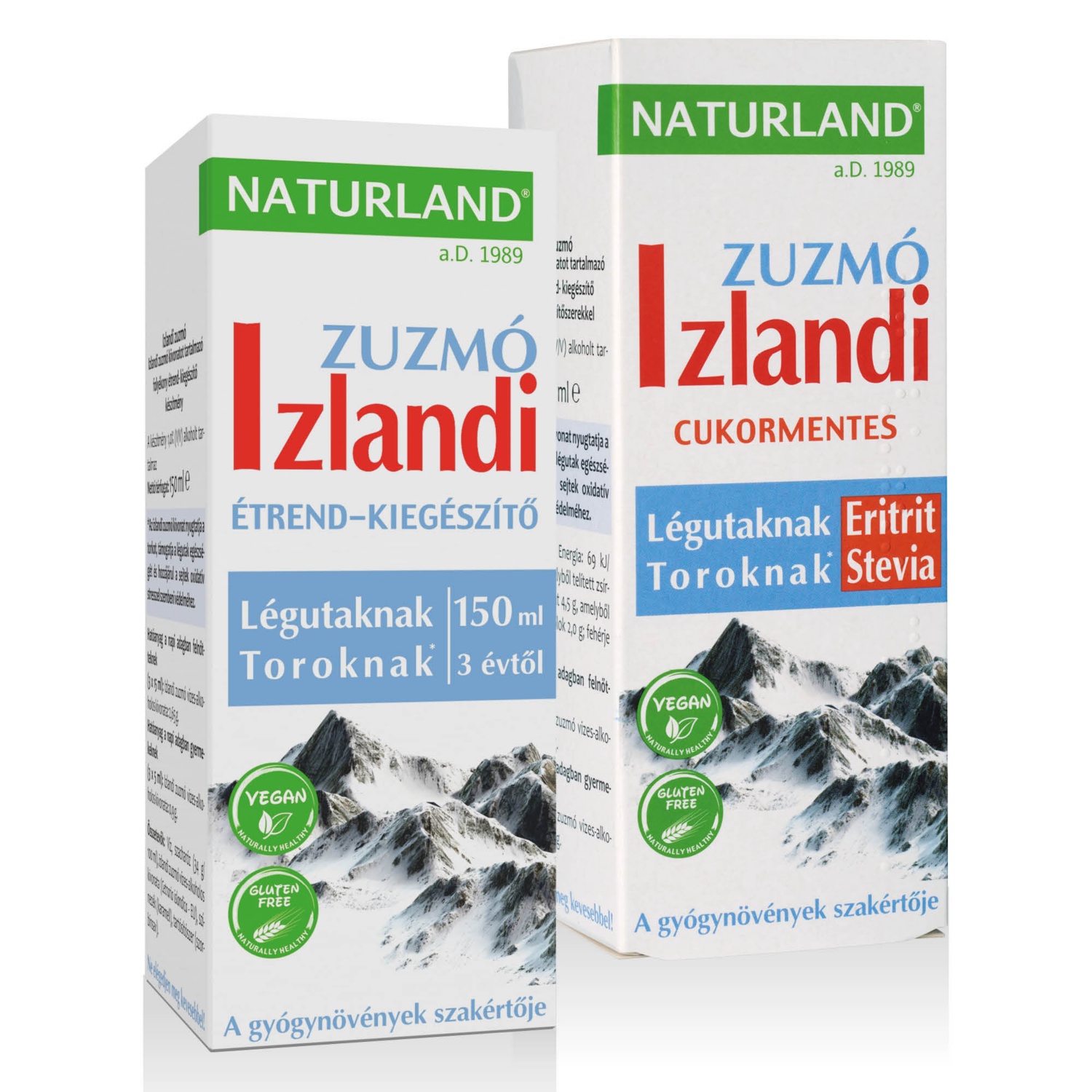 NATURLAND Izlandi zuzmó köhögés elleni szirup, 150 ml