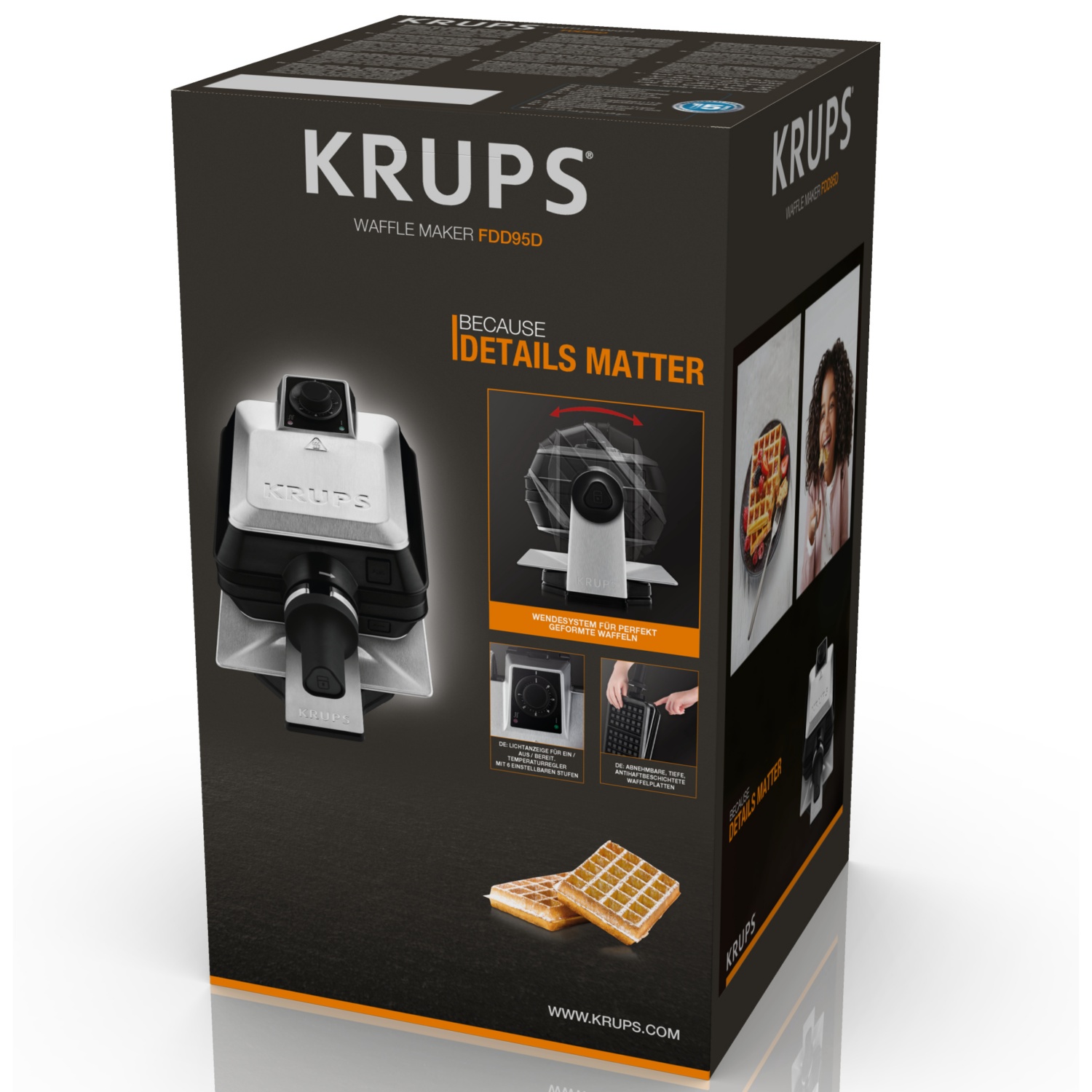 KRUPS Piastra per waffle professionale FDD95DCH