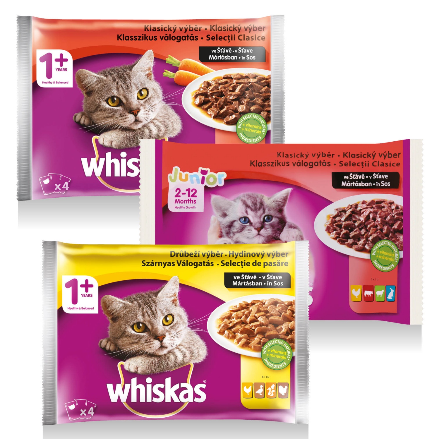 WHISKAS Alutasakos macskaeledel, 4 x 100 g ALDI