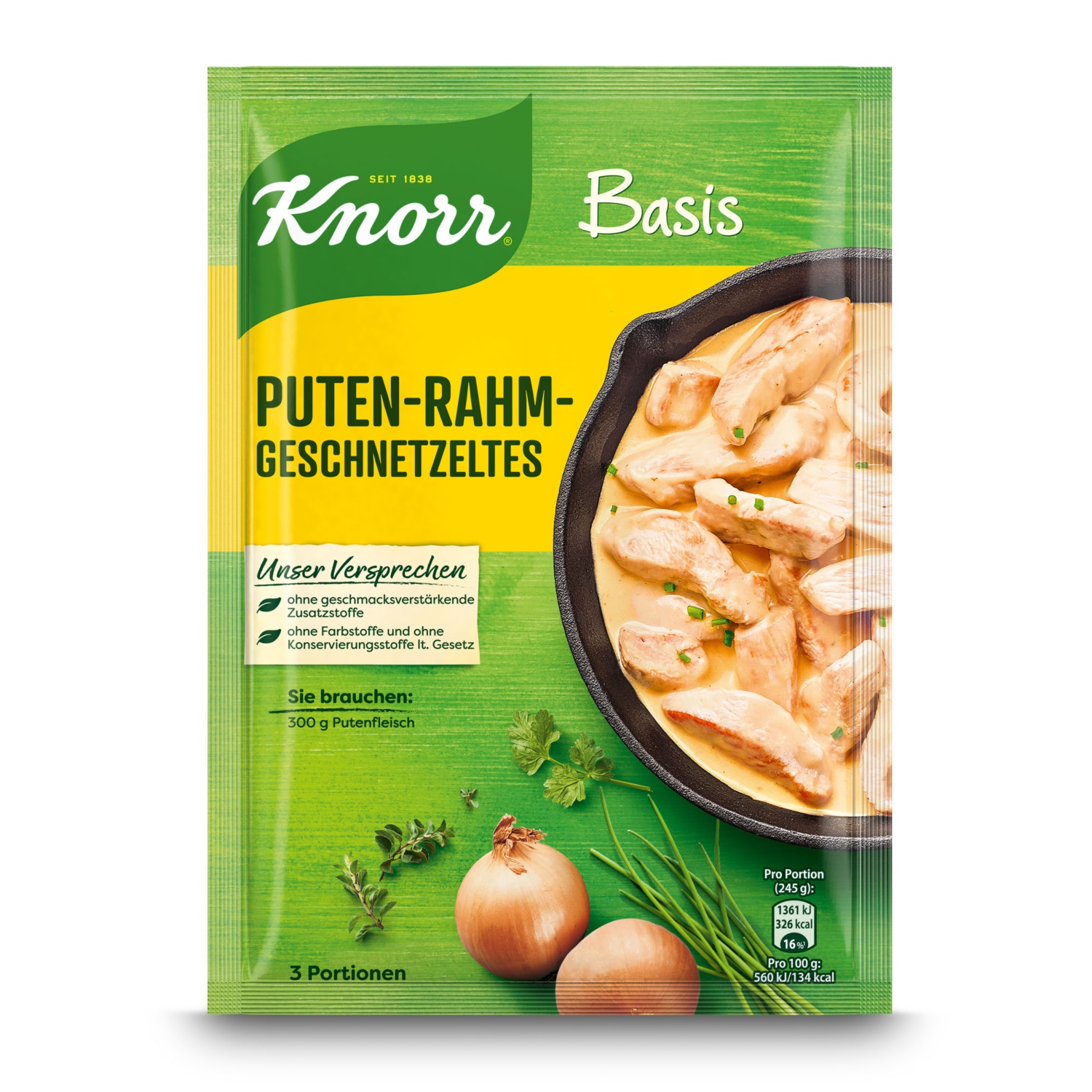 KNORR Basis, Puten-Rahm-Geschnetzeltes