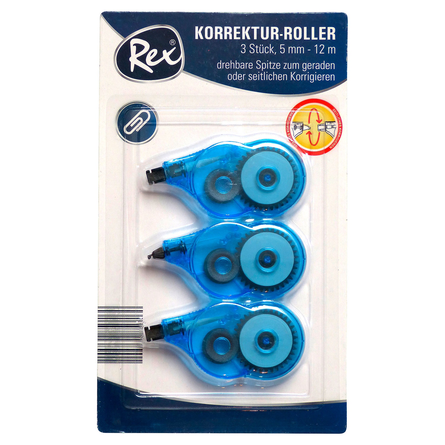 REX® Korrektur-Roller, 3er-Packung