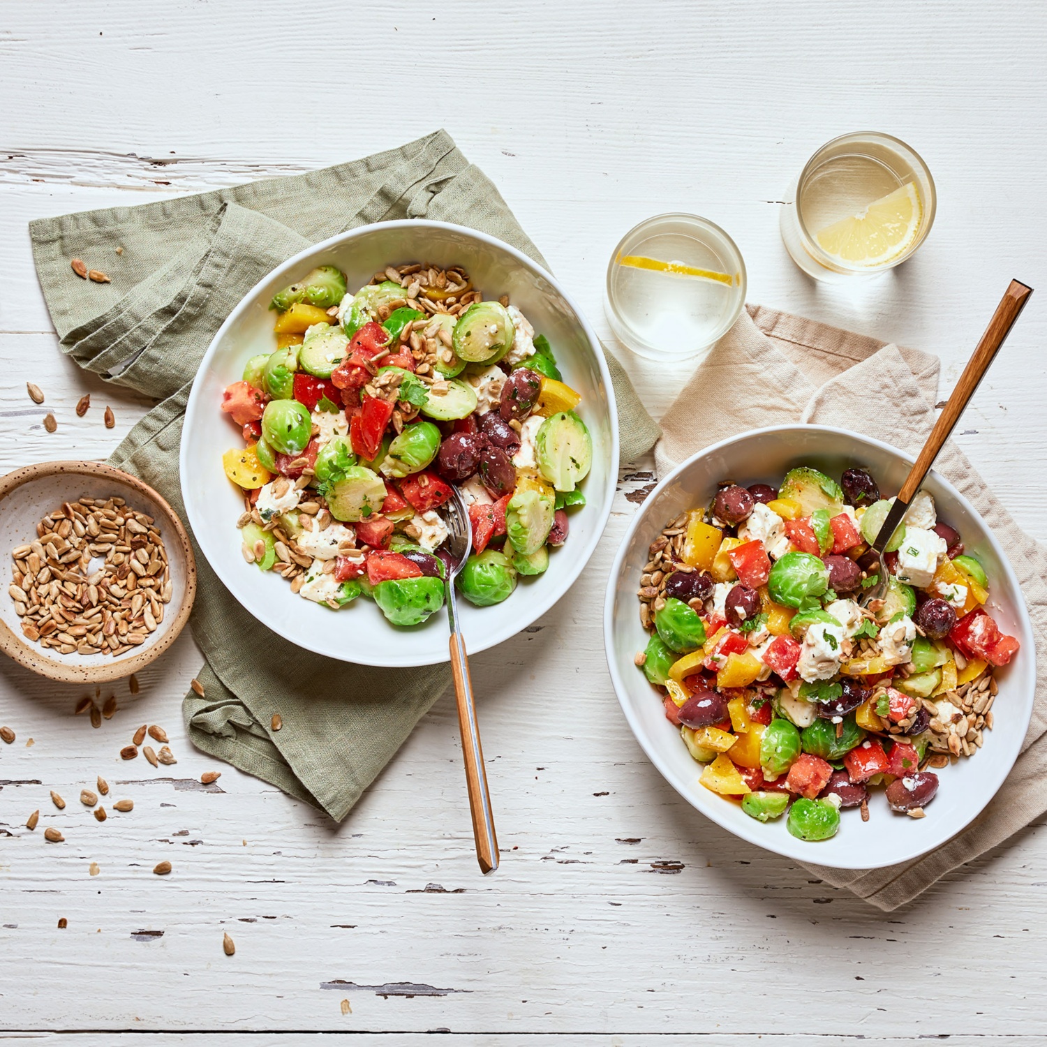 Rosenkohl-Salat mit Feta