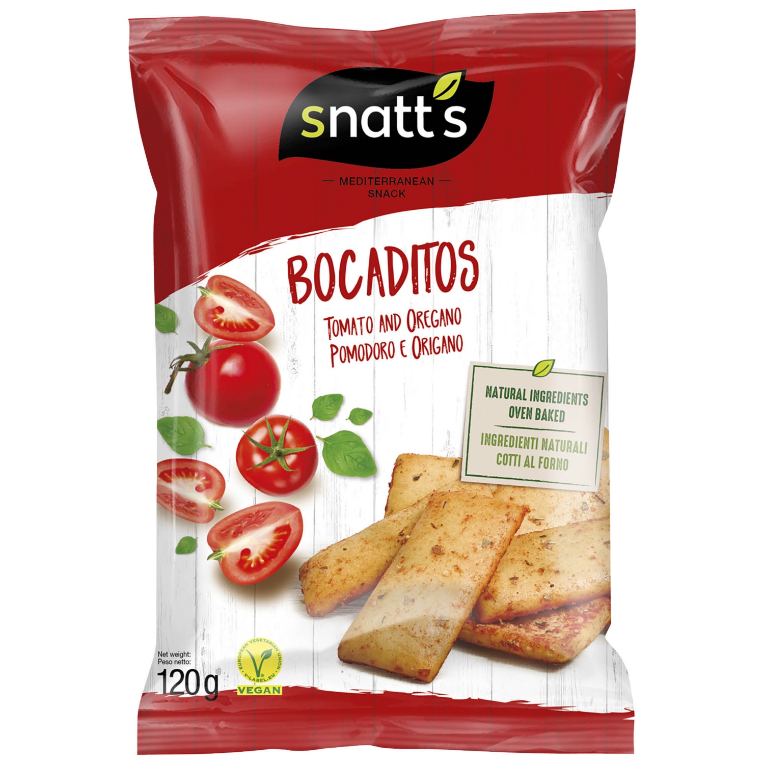 SNATTS Spanischer Apéro Snack, Tomate & Oregano