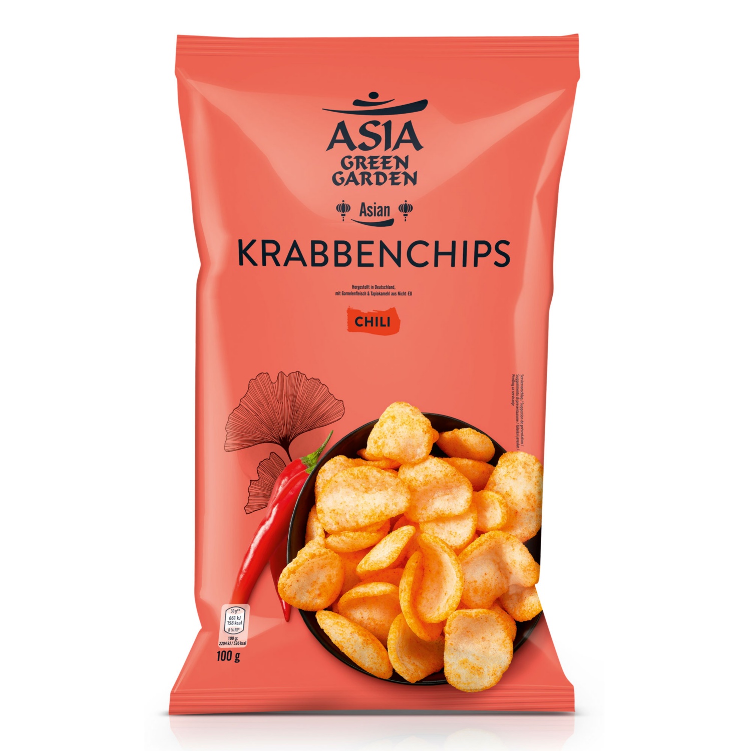 ASIA GREEN GARDEN Krabbenchips, Chili