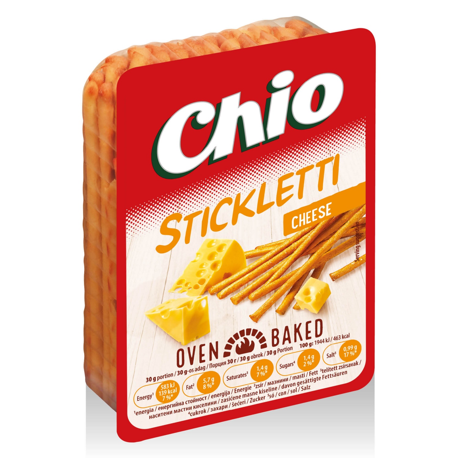 CHIO Stickletti, 80 g, Sajtos