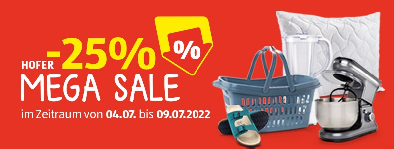 HOFER -25% MEGA SALE