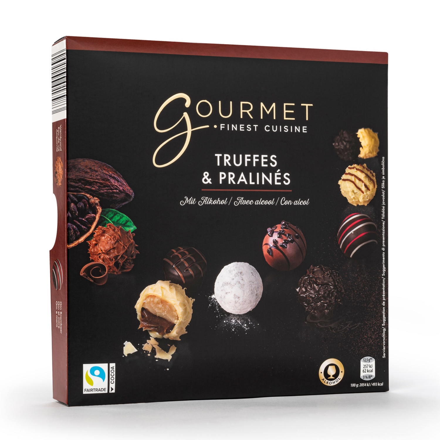 GOURMET Confiserie Trüffelpralinen, Winter, mit Alkohol