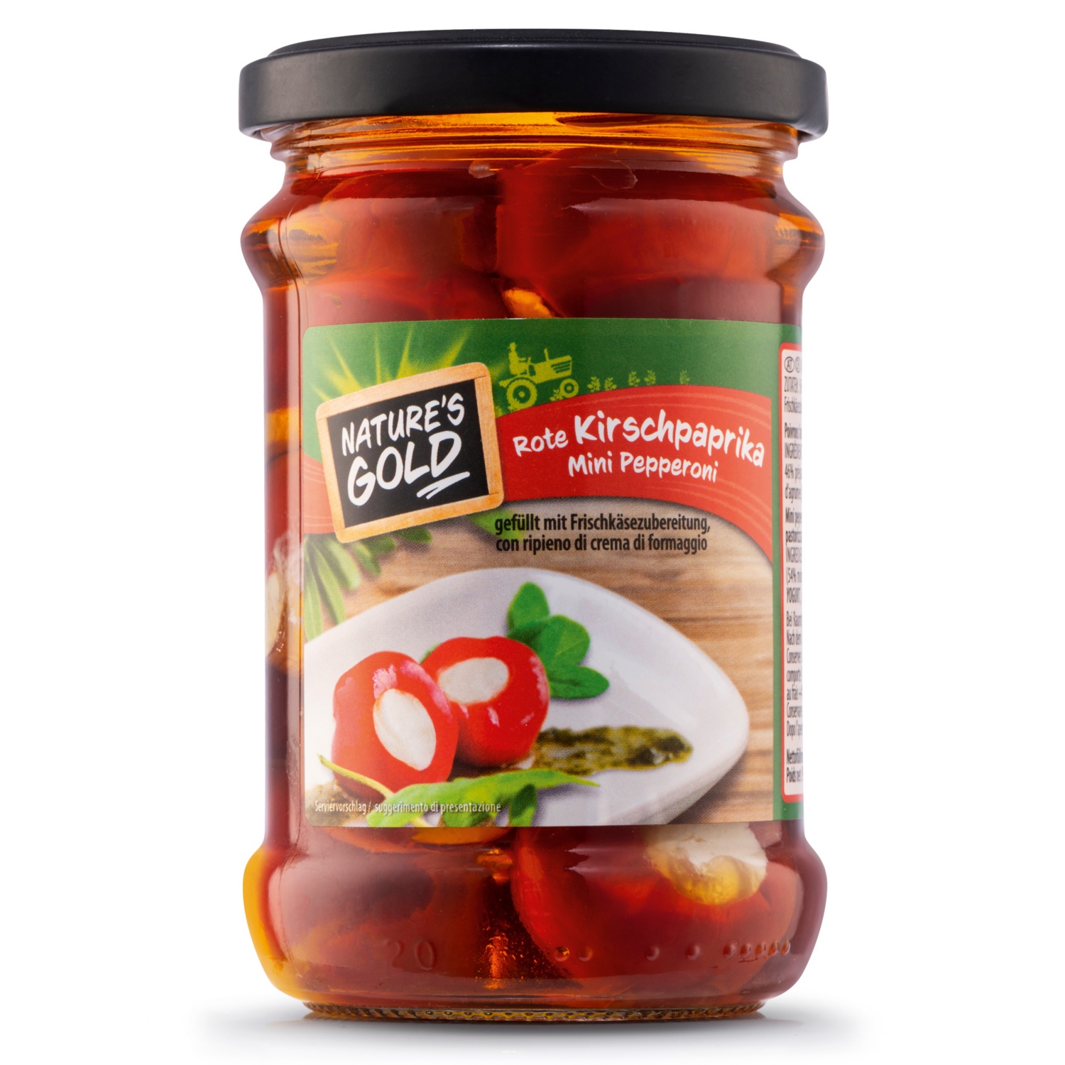 NATURE'S GOLD Antipasti mit Frischkäse, rote Kirschpaprika