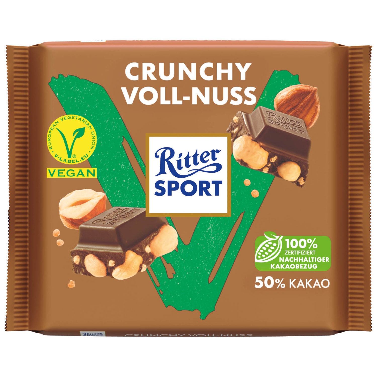 Ritter Sport Vegan, Crunchy Voll-Nuss