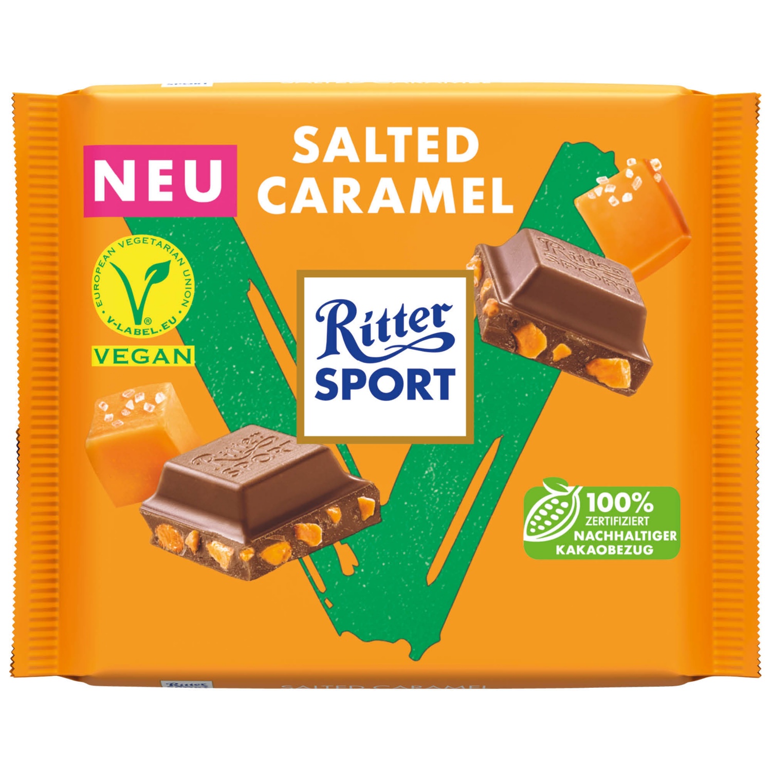 Ritter Sport vegano, caramello salato