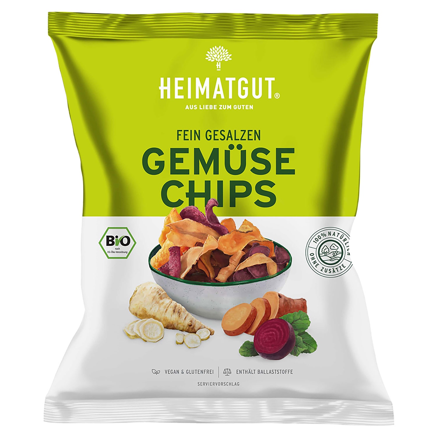 HEIMATGUT® Gemüse- oder Süßkartoffel-Chips 100 g 