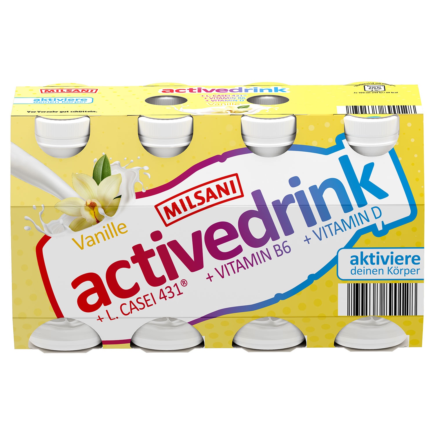 MILSANI Activedrink 8 x 125 g, Vanille