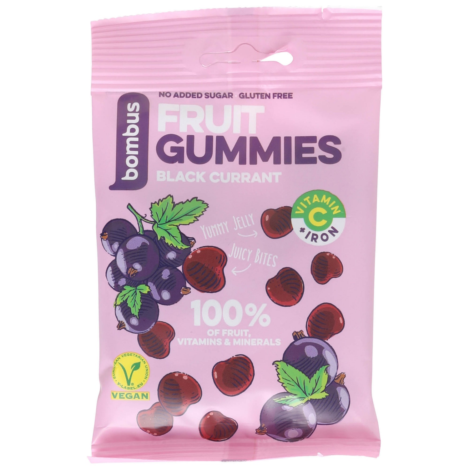BOMBUS Fruit Gummies, cassis