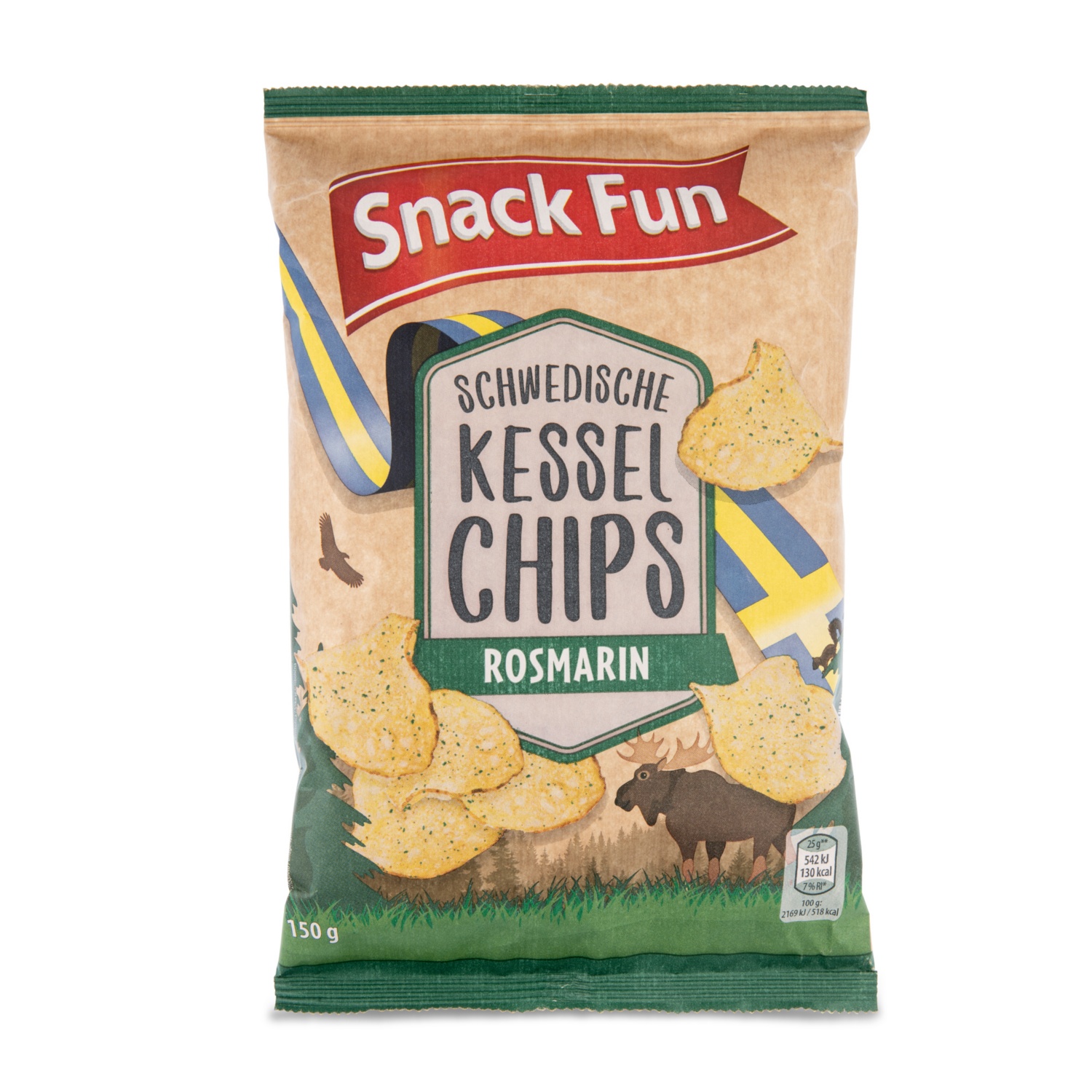 SNACK FUN Schwedische Kesselchips, Rosmarin