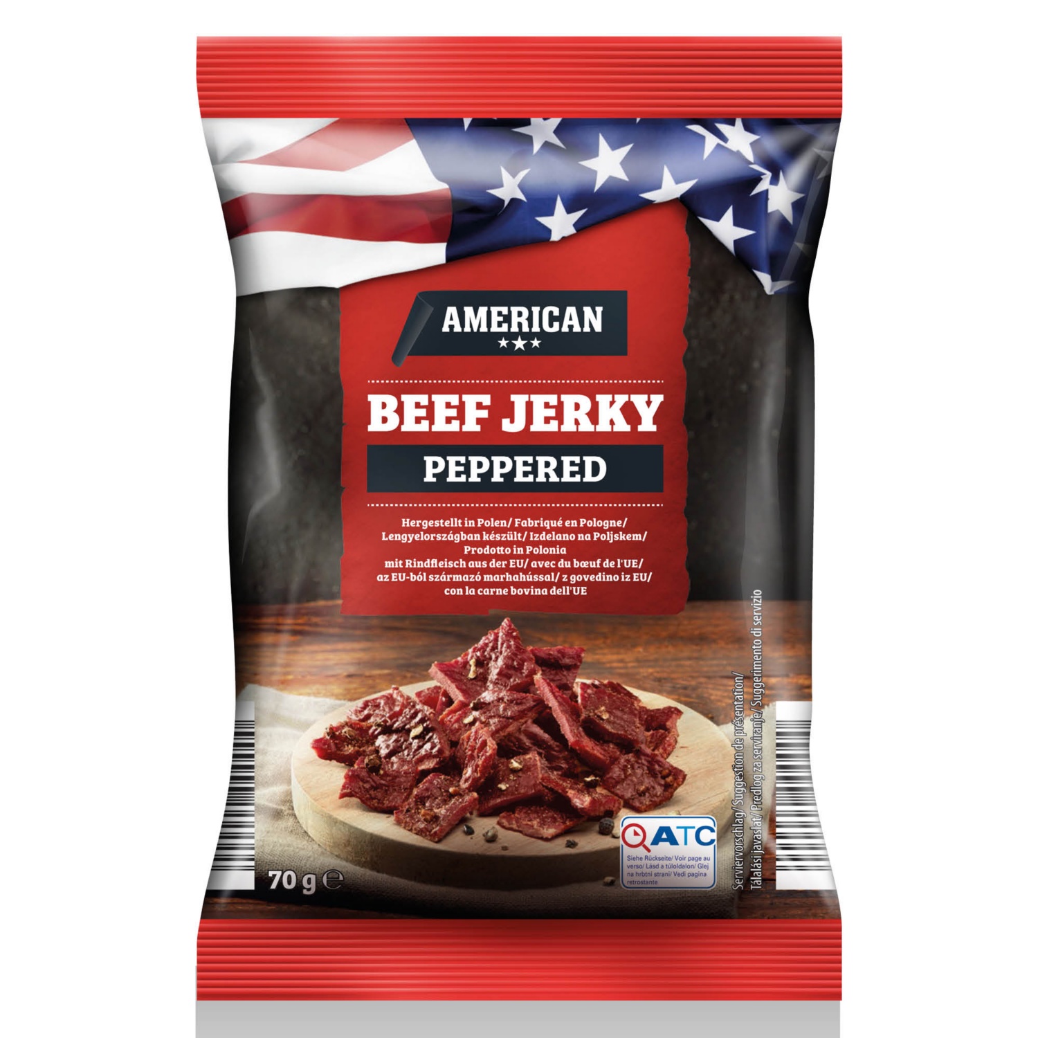 AMERICAN American Beef & Pork Jerky, Pfeffer