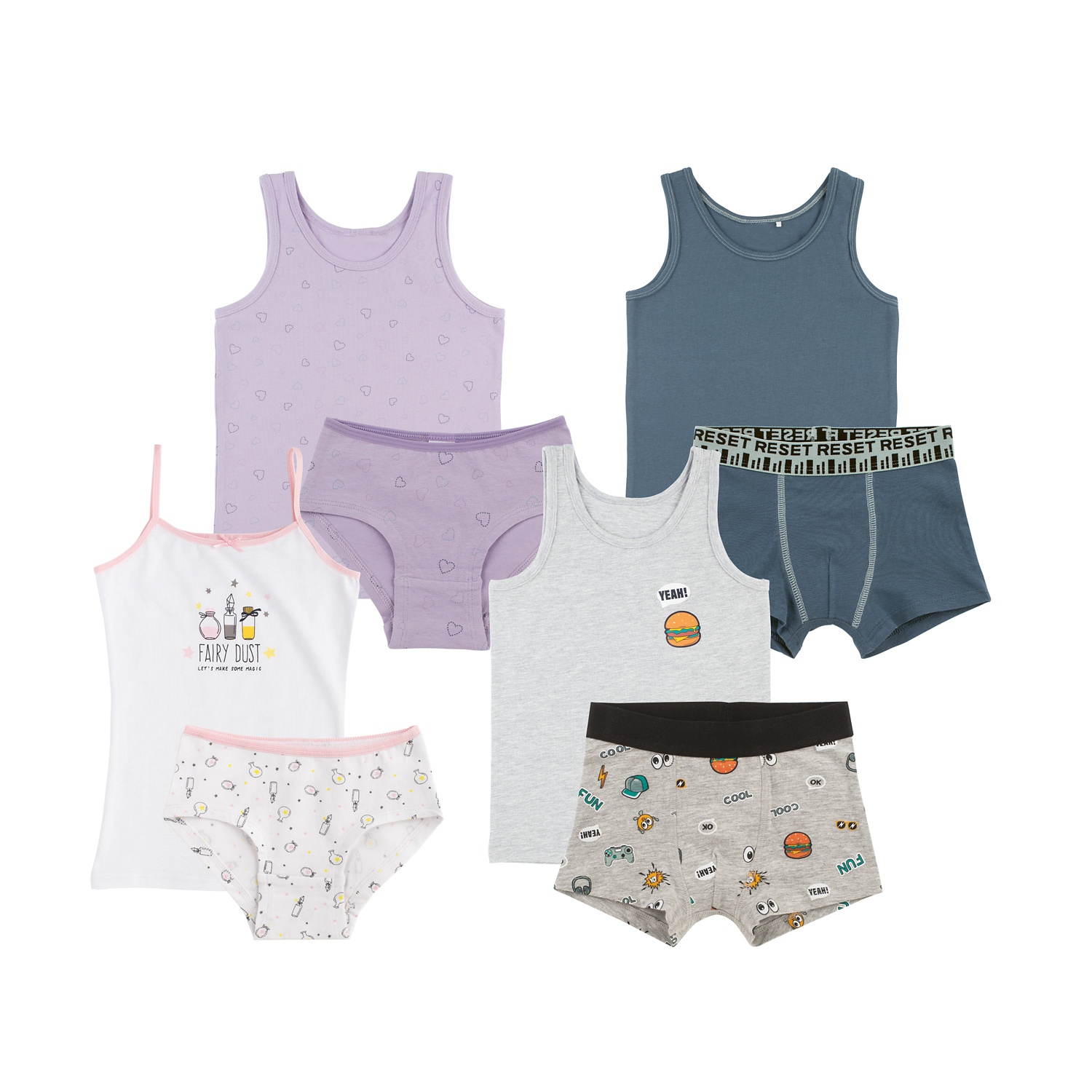 Uwear Completo Intimo Termico Invernale Per Bambini – Maglia A Maniche Lunghe E Pantaloni Lunghi, Colore Carbone, 9-11 Anni