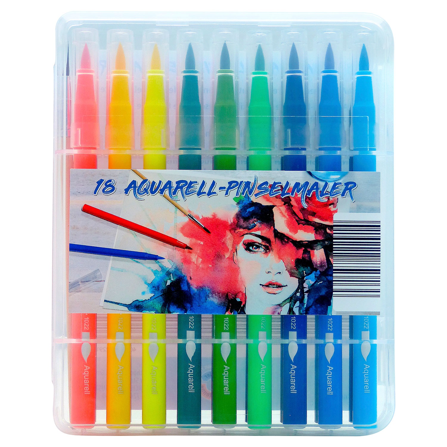Aquarell-Stifte oder -Pinsel