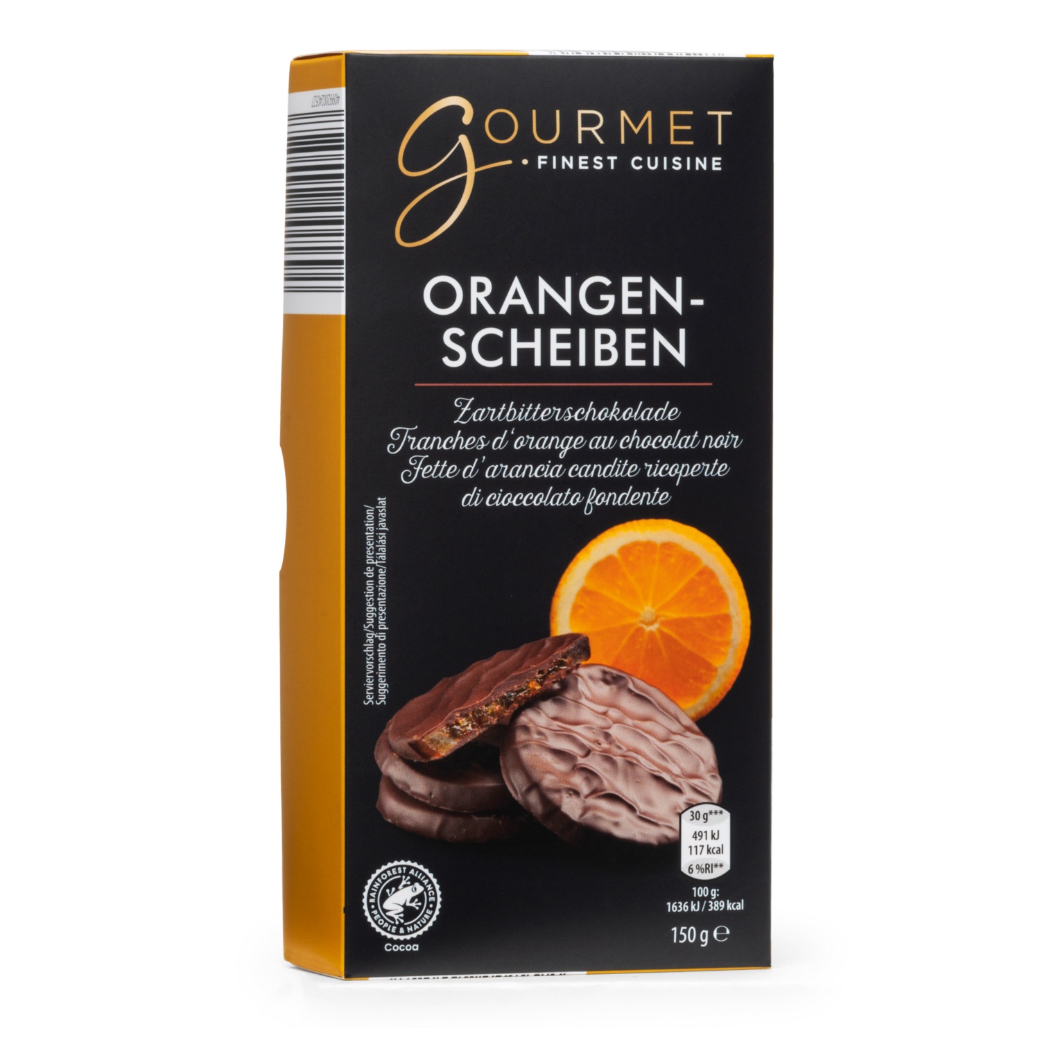 GOURMET Orangenscheiben in Zartbitterschokolade