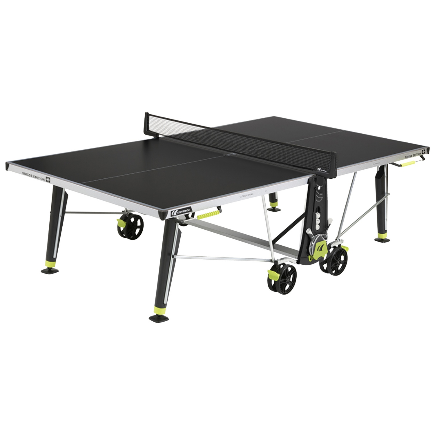 CORNILLEAU Table de ping-pong d'extérieur Suisse Edition avec housse,  raquettes et balles