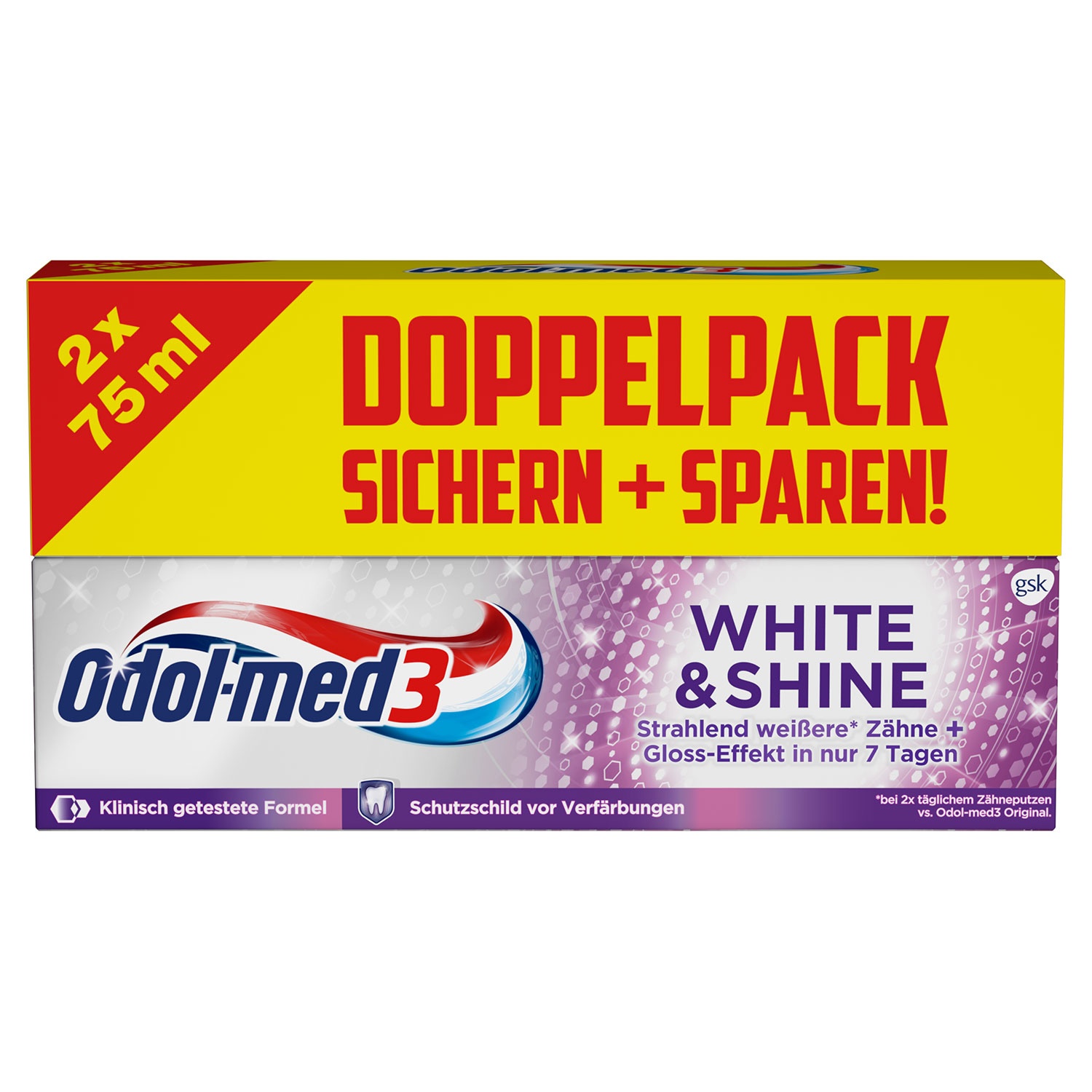 DR. BEST/ODOL-MED3 Zahncreme, 2 x 75-ml-Tube