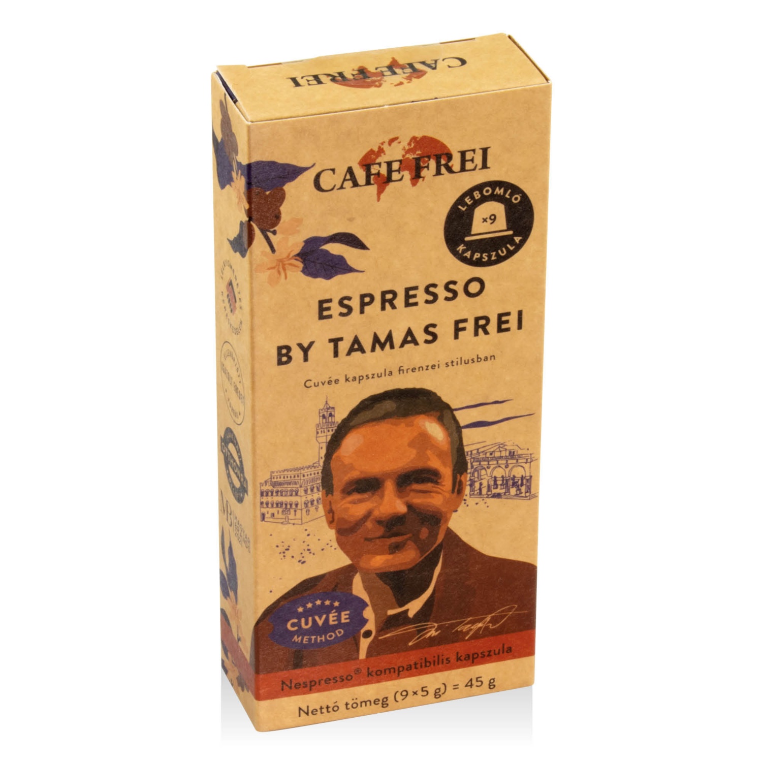 CAFE FREI Kávékapszula, 9 darab, espresso by Tamás Frei, 45 g