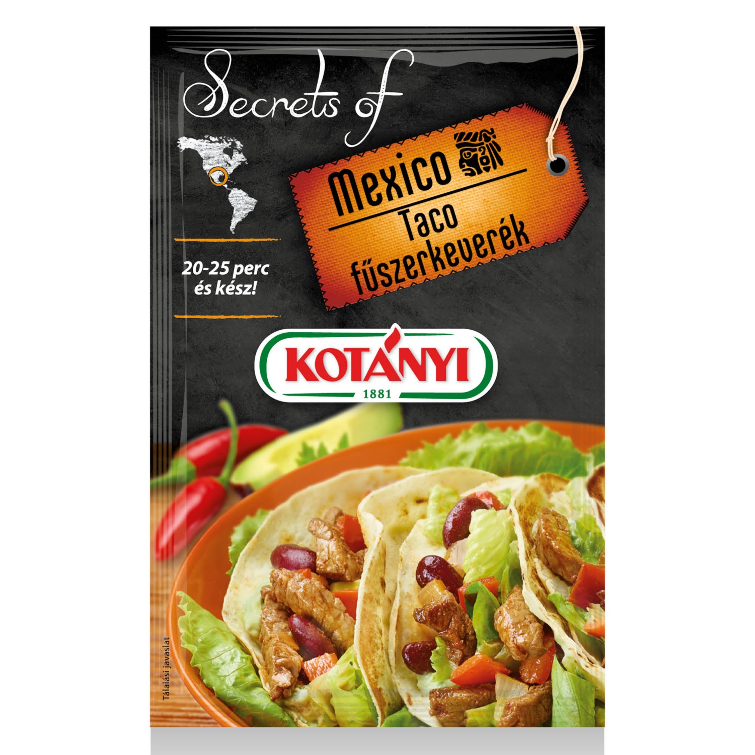 KOTÁNYI Secrets of Mexico, Taco fűszerkeverék, 20 g