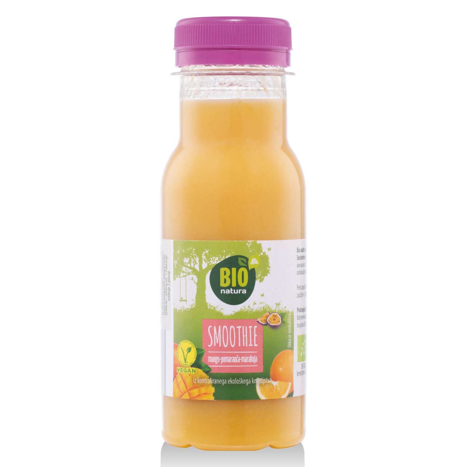 BIO NATURA Bio Smoothie, narancs-mangó-maracuja, 200 ml