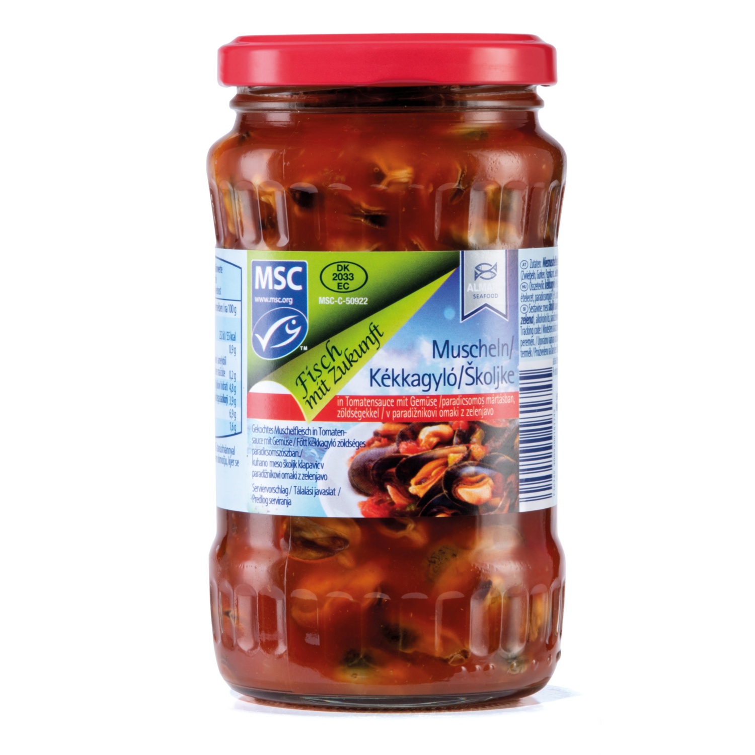 ALMARE SEAFOOD MSC Limfjordmuscheln in Tomatensauce