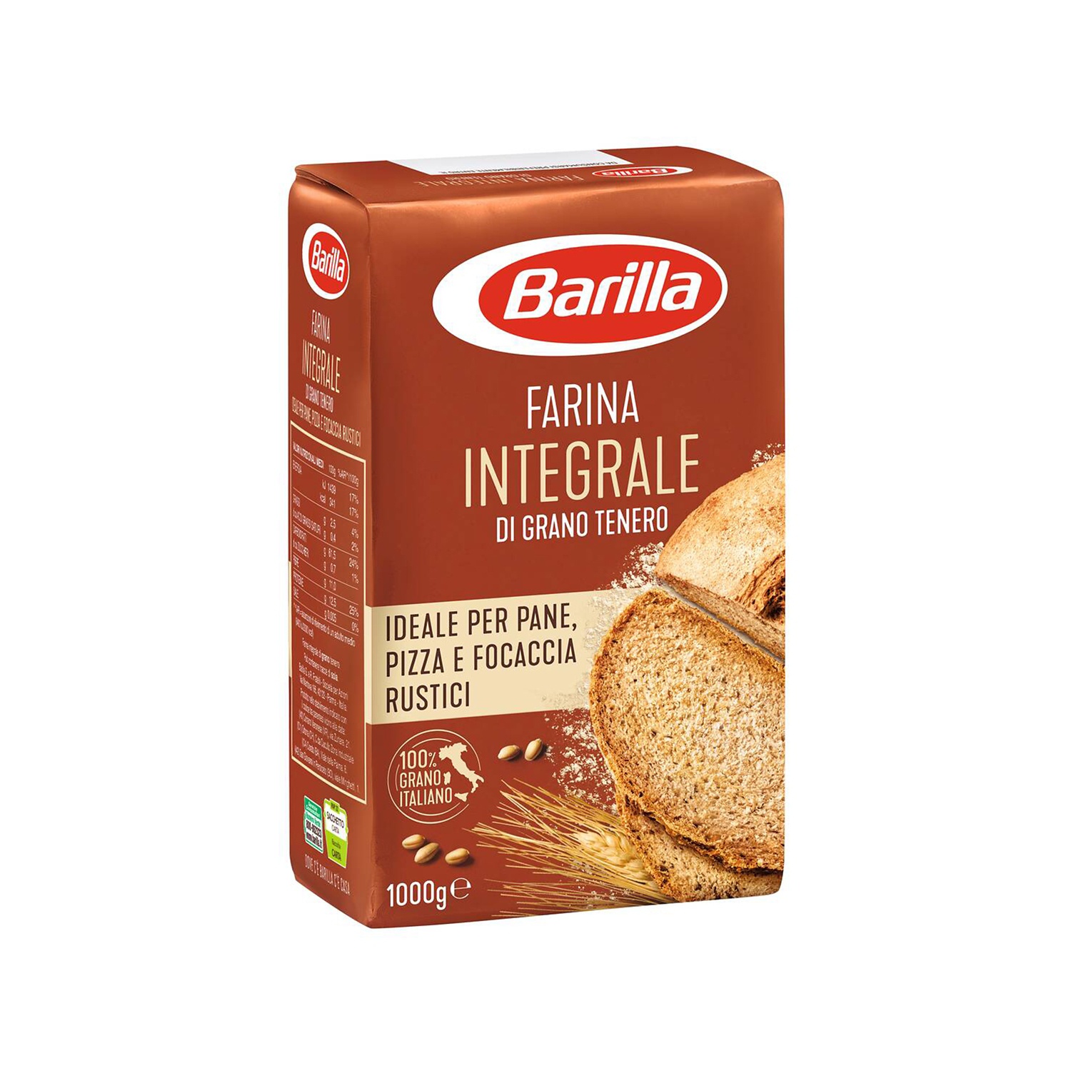 Farina Integrale di Grano Tenero Barilla per pane, pizza, focaccia