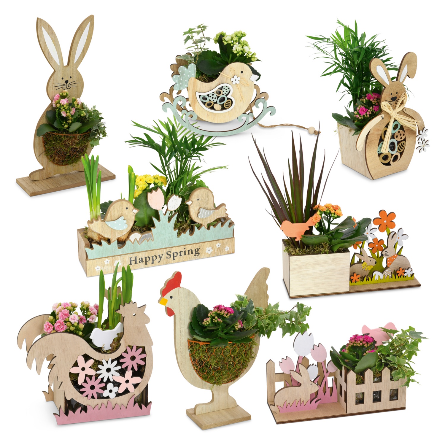 Arrangement mit Osterfigur