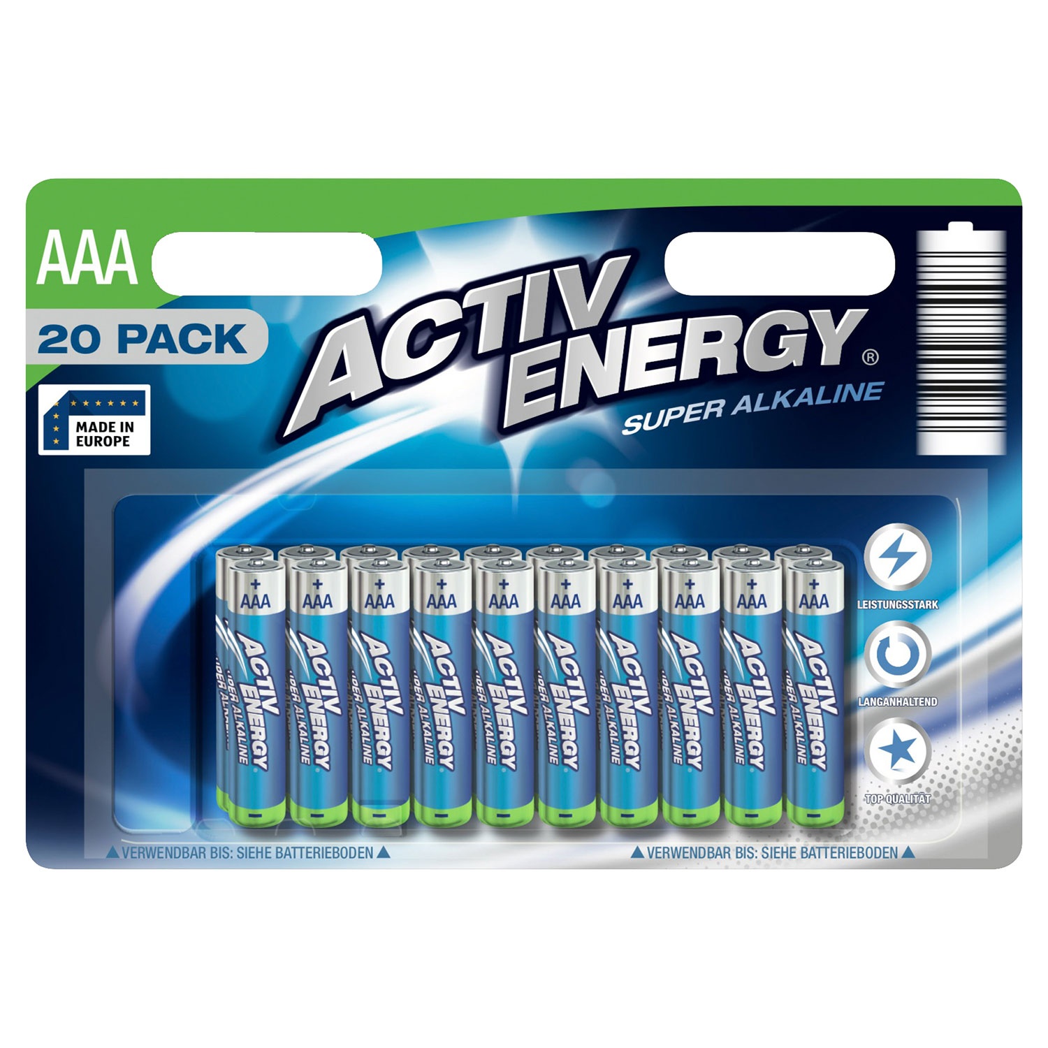 ACTIV ENERGY® Batterien AA oder AAA, 20er-Packung