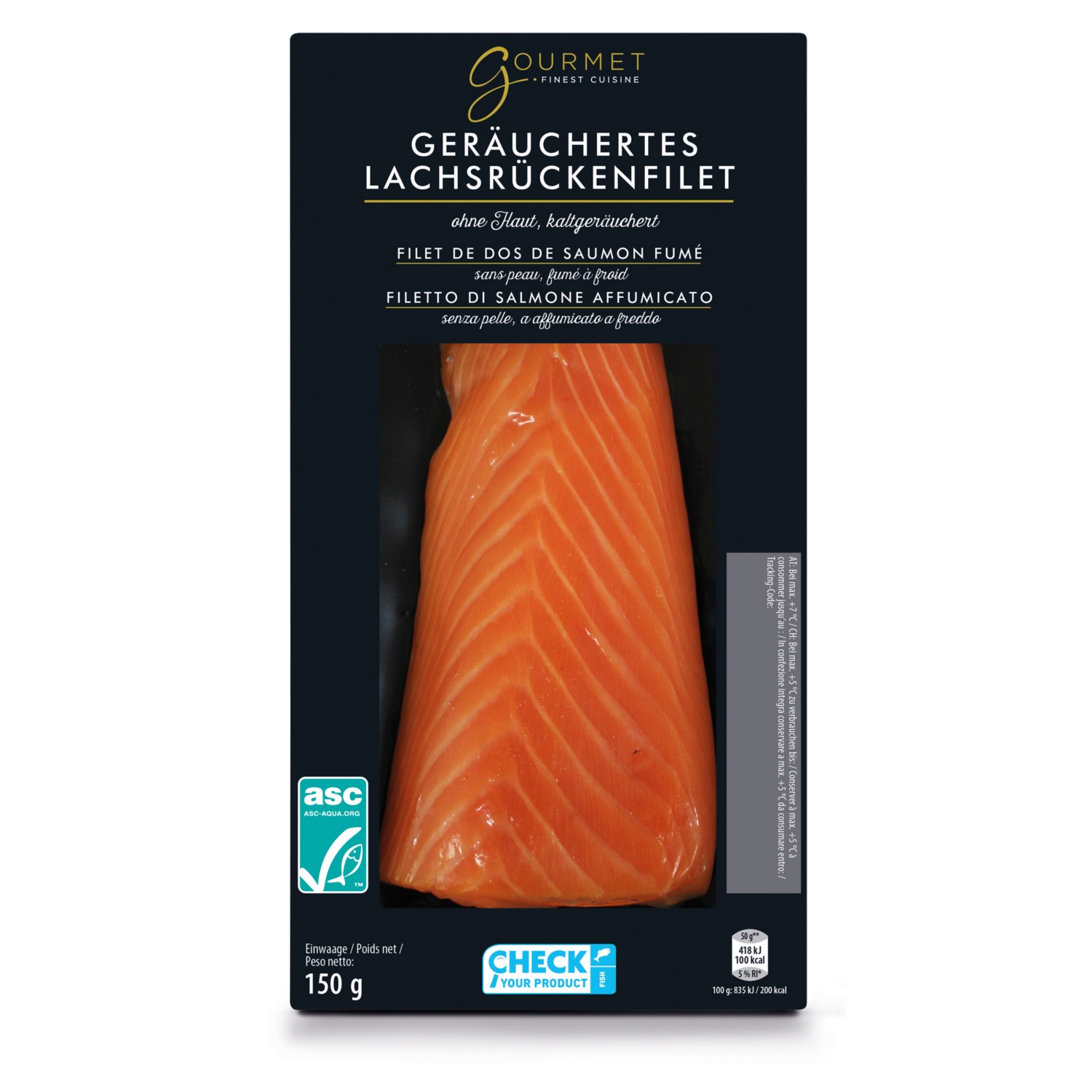 GOURMET ASC Geräuchertes Lachsrückenfillet