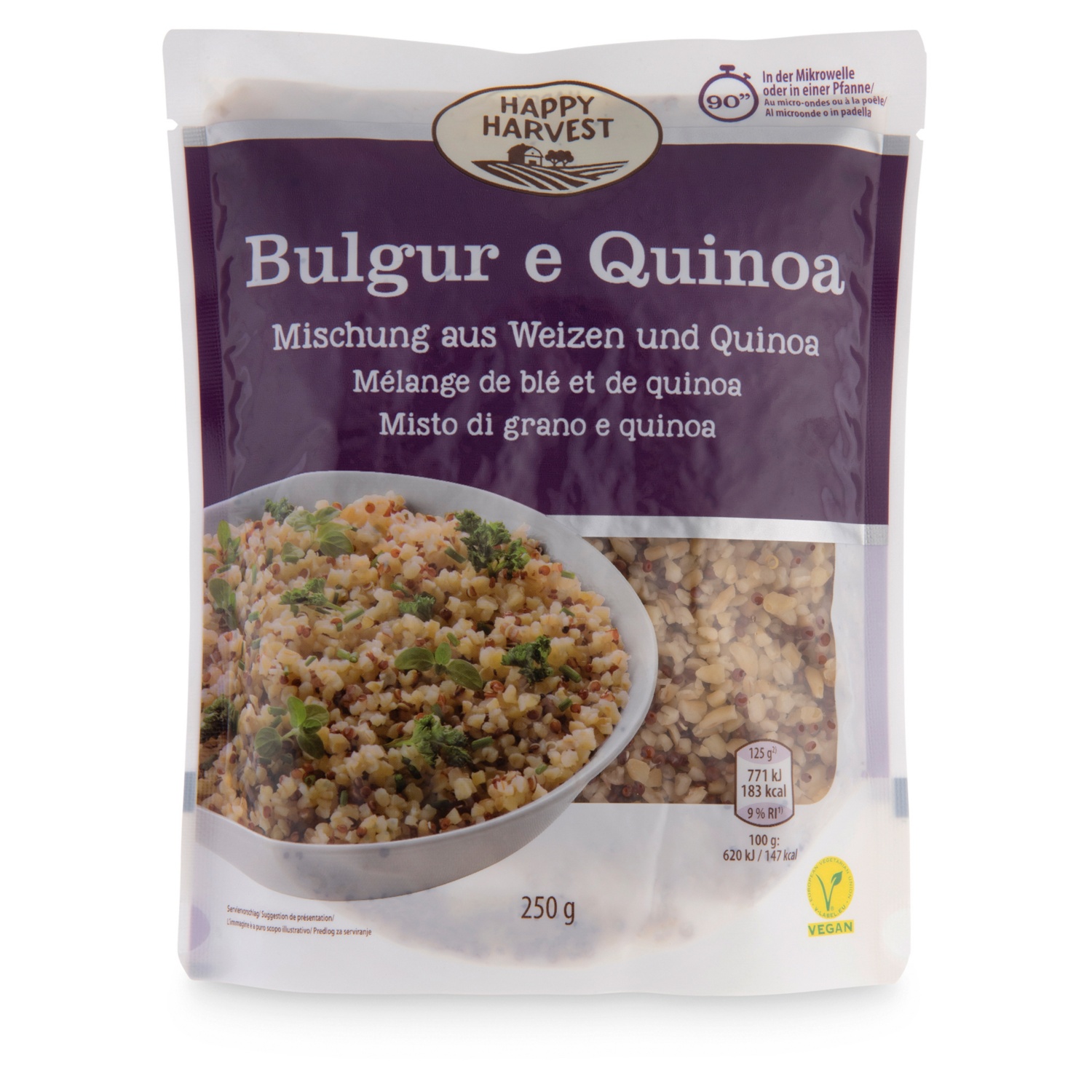 HAPPY HARVEST 90 Sekunden Getreide, Bulgur und Quinoa