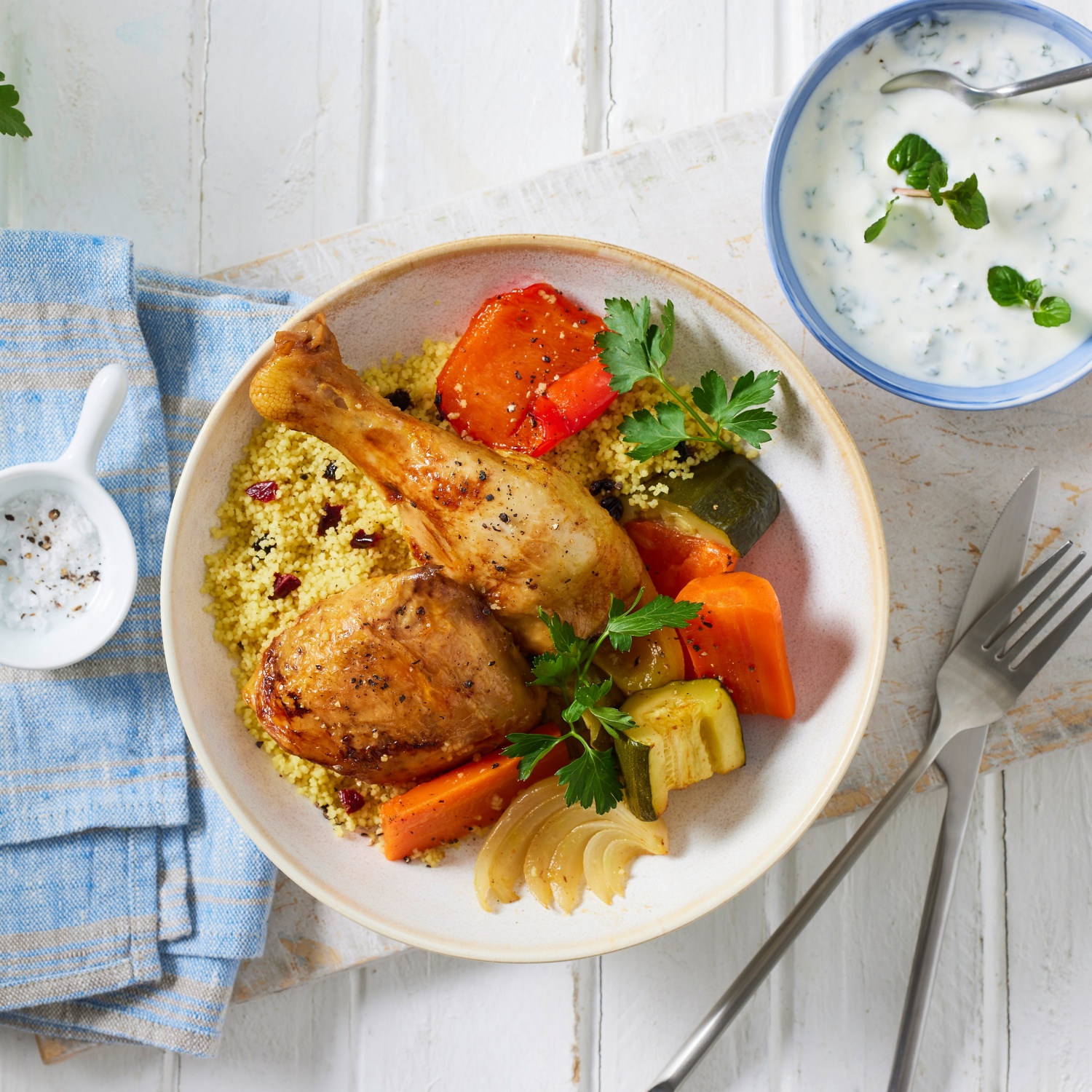 Couscous mit Gemüse und Huhn