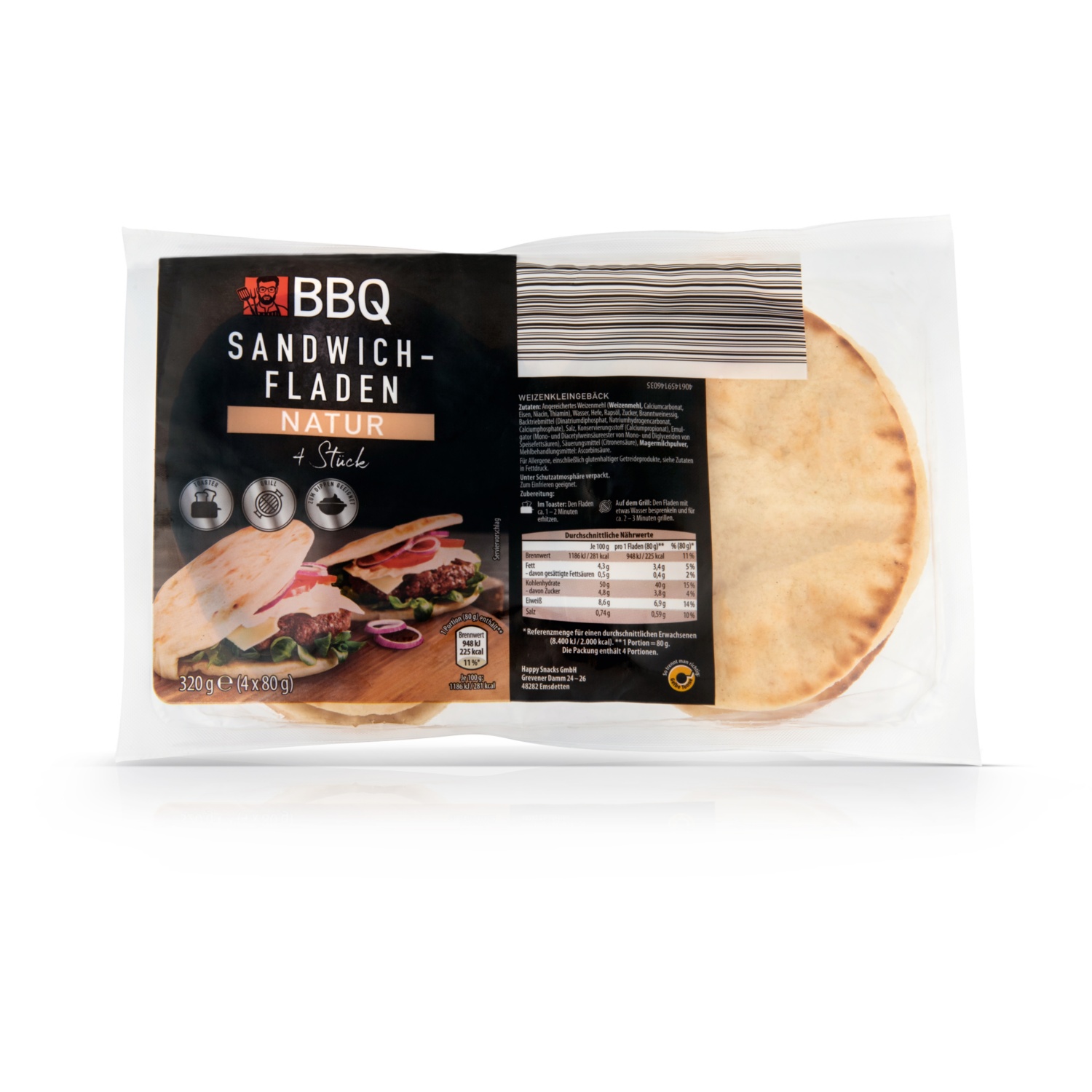 BBQ Sandwich Fladen