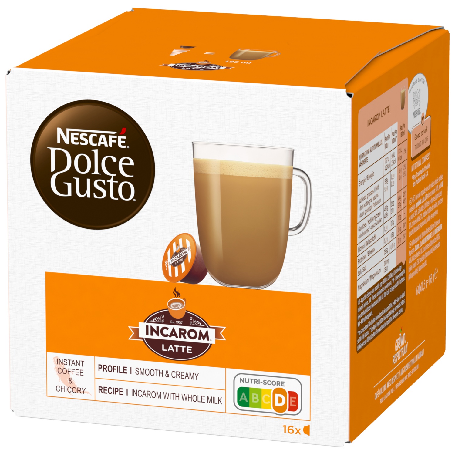 DOLCE GUSTO Kaffeekapseln, Incarom Latte