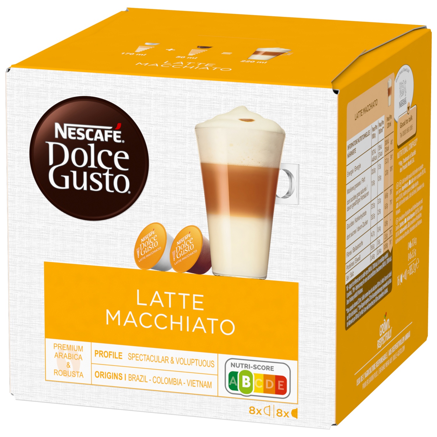 DOLCE GUSTO Capsules de café, Latte Macchiato