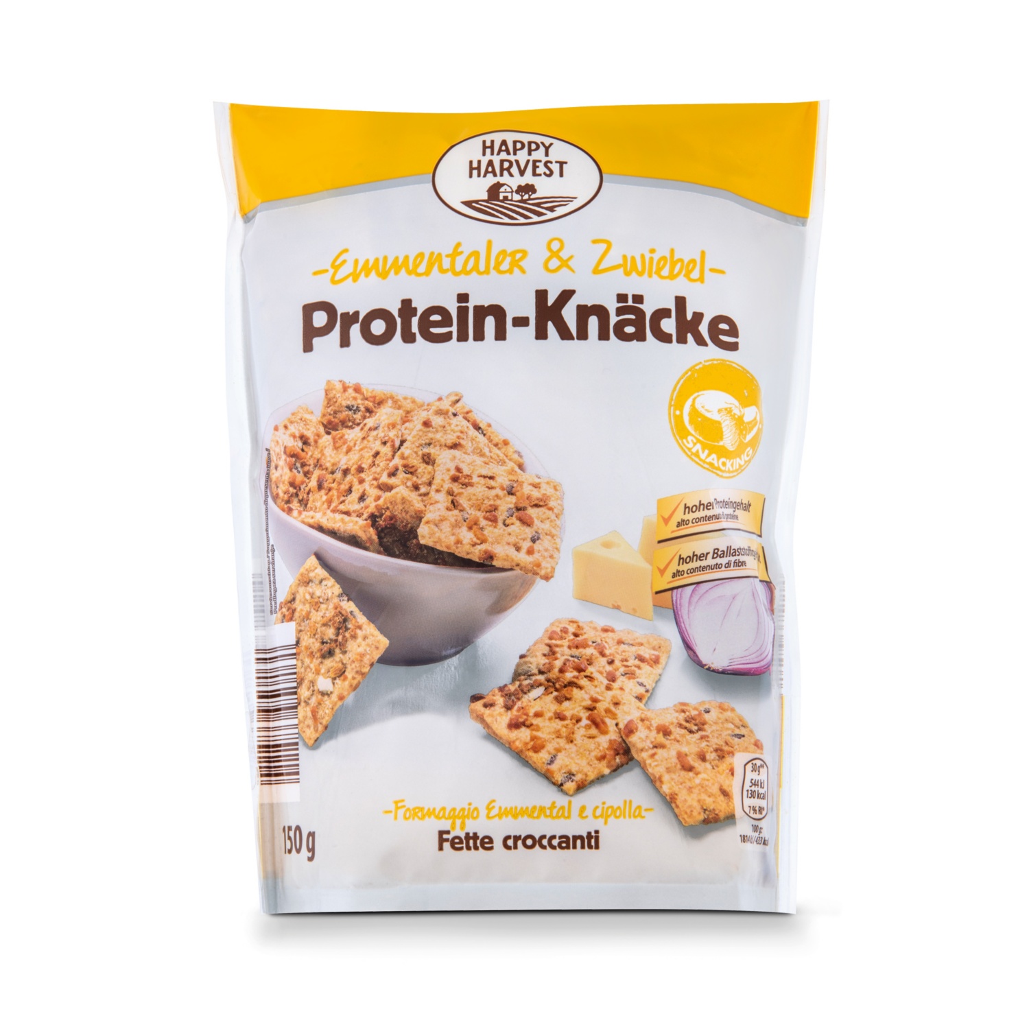 HAPPY HARVEST Protein Knäcke, Emmentaler-Zwiebel