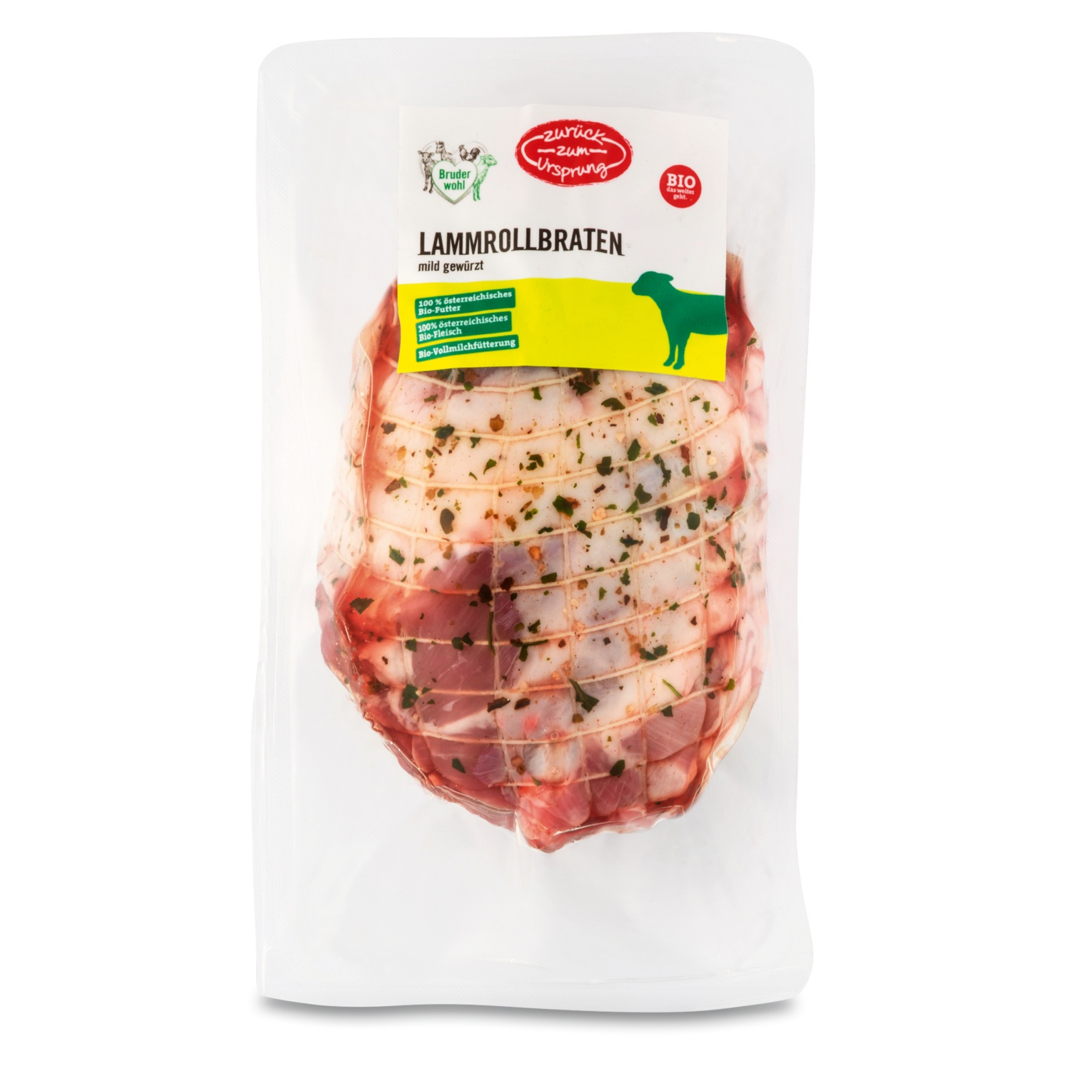 ZURÜCK ZUM URSPRUNG BIO-Bruderwohlspezialitäten, Lammrollbraten