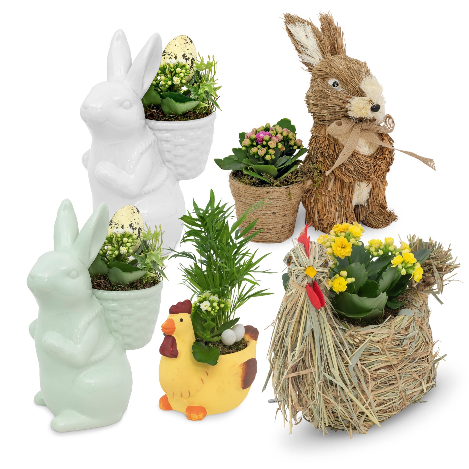 Bepflanzte Osterfigur