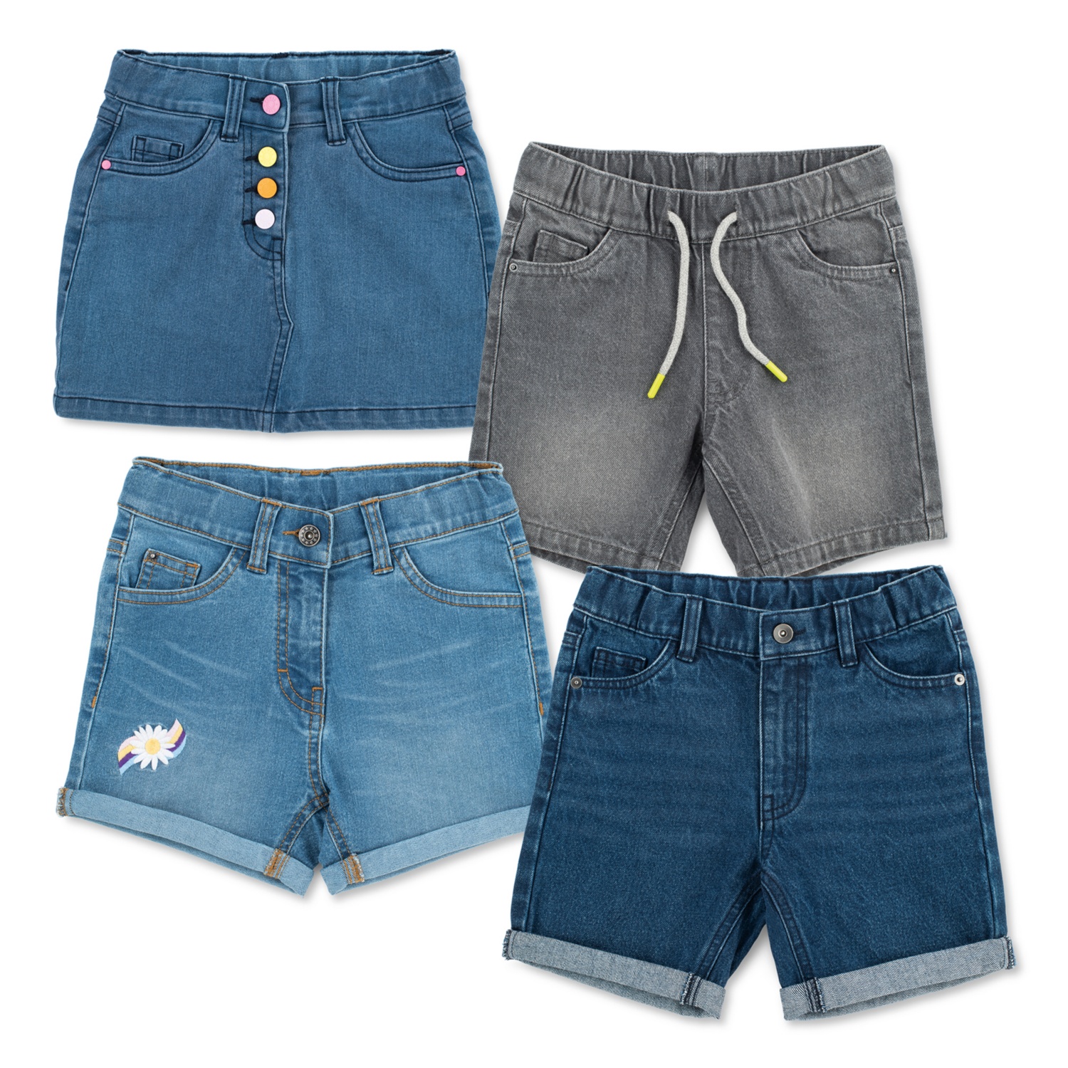 ALIVE  Kinder-Jeans-Shorts/Rock