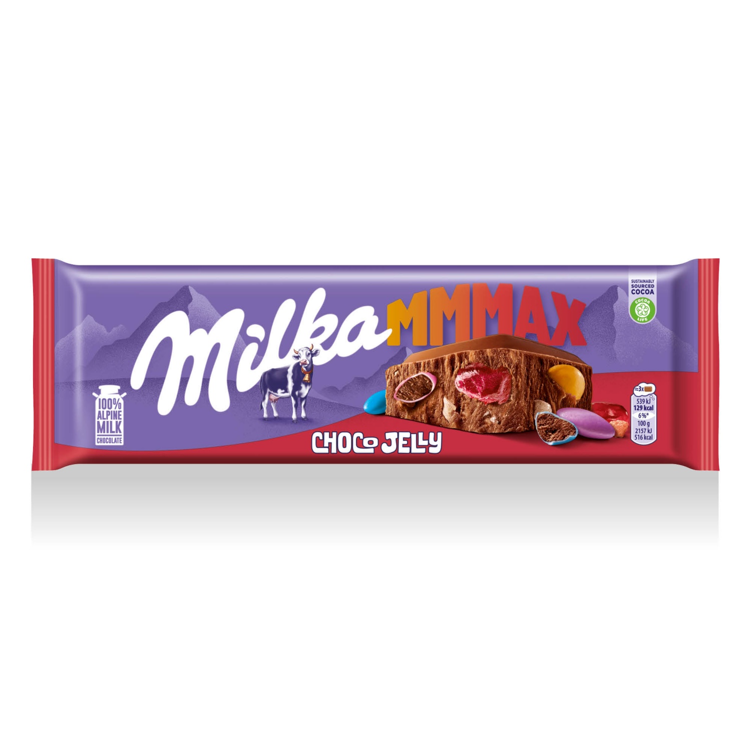 MILKA Csokoládé, Choco & Jelly, 250 g