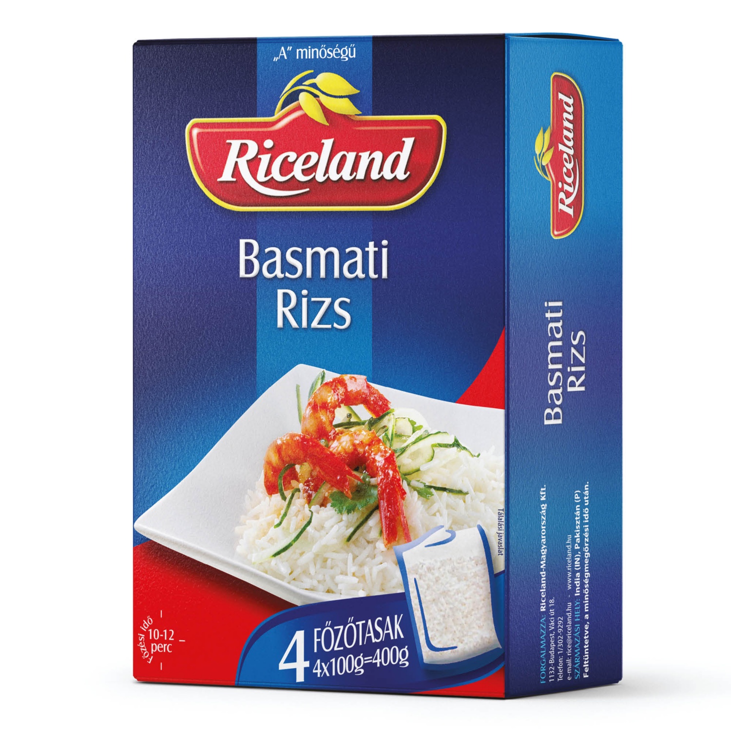 RICELAND Basmati rizs, 4 x 100 g
