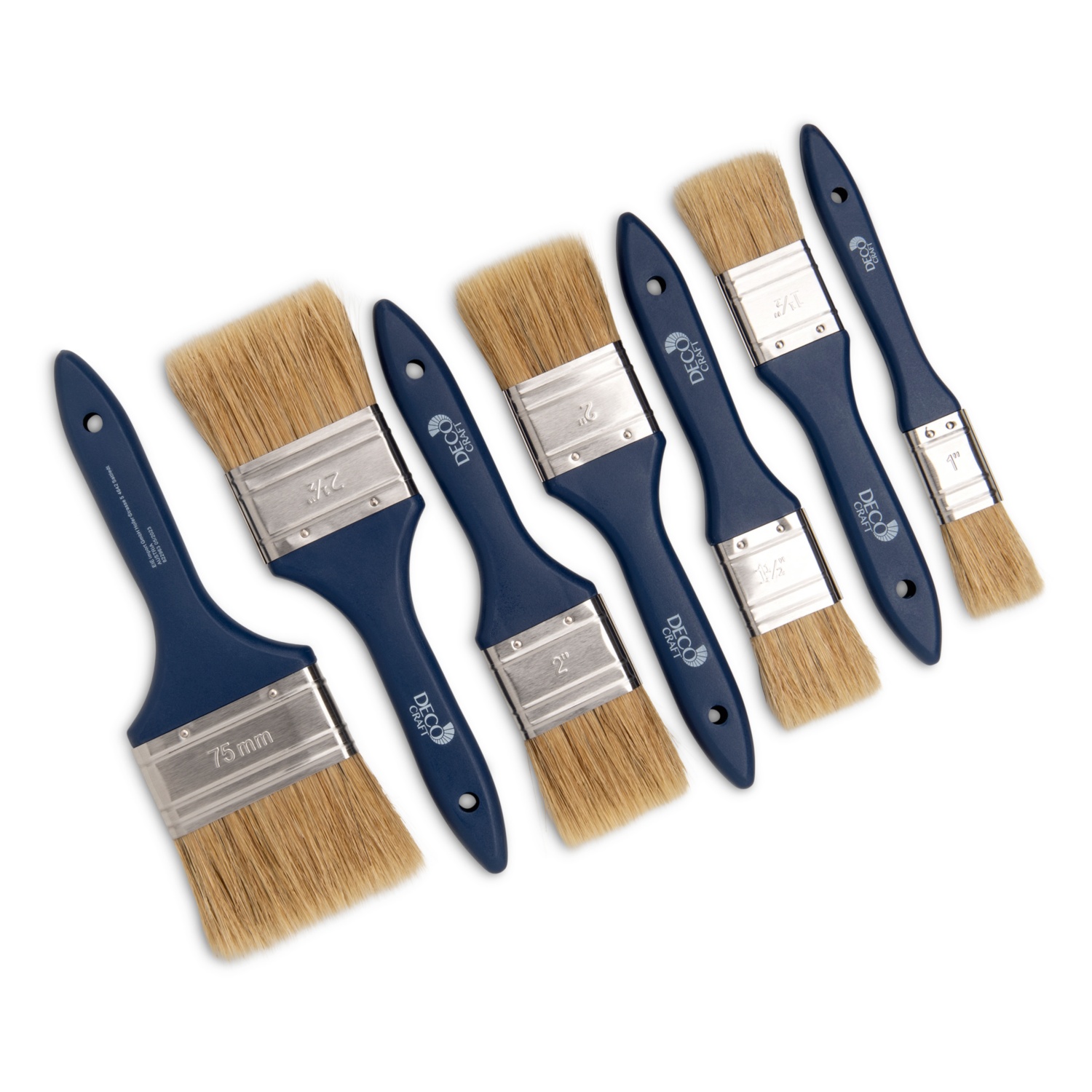 DECO CRAFT Flachpinsel-Set, 7-teilig