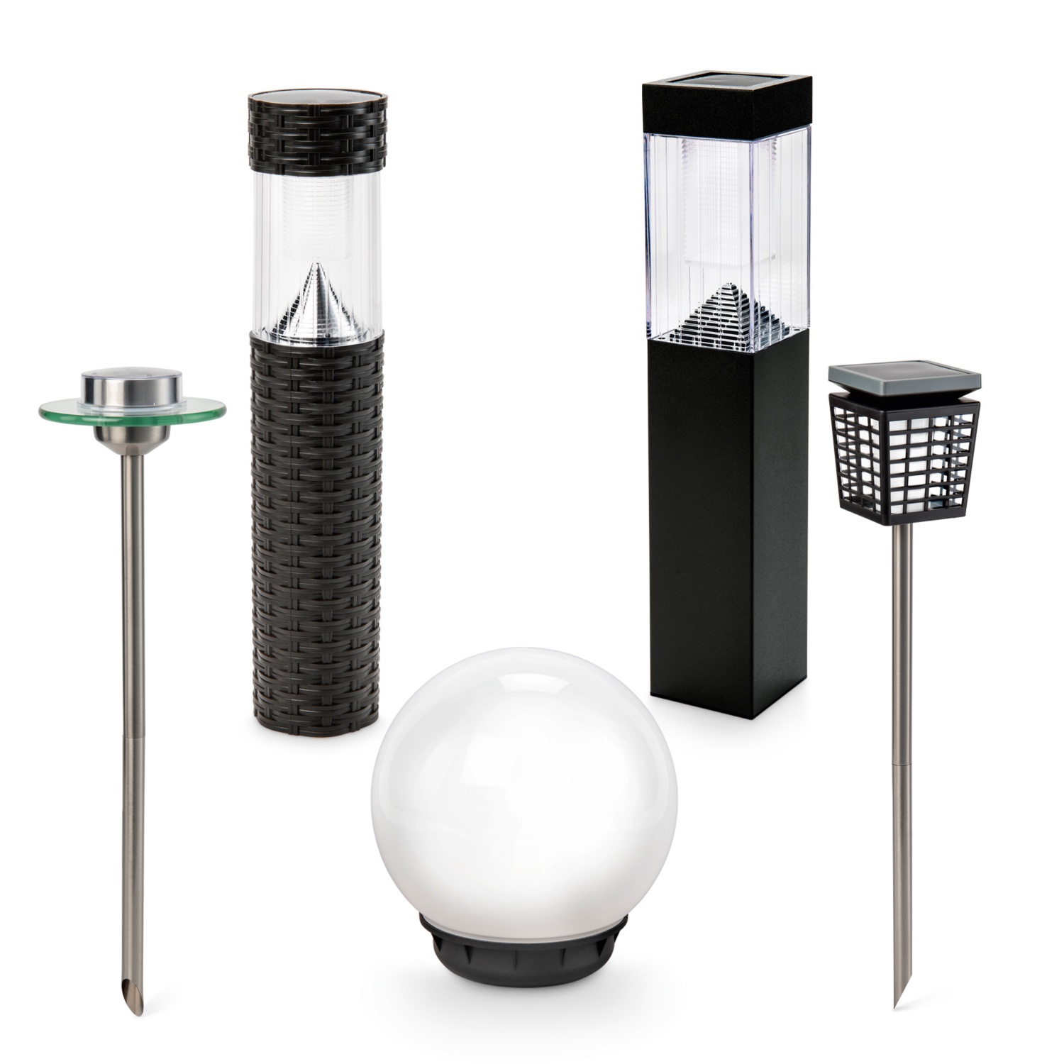 VZVI Lumières Solaires Extérieur Colonne Lampes Jardin Lumière Post Lumière  Étanche Clôture Porte Pilier Tête Lampe