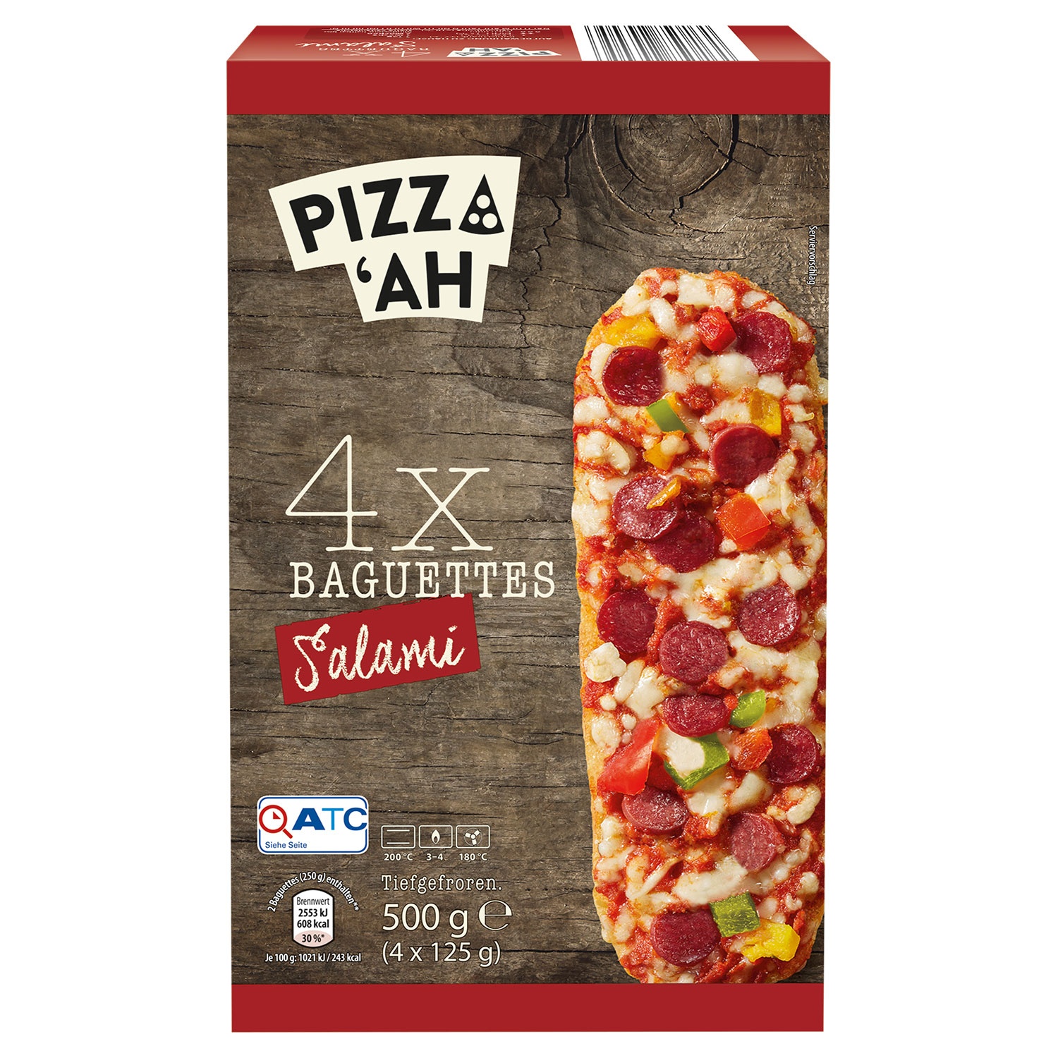 PIZZ‘AH Baguette 500 g, Salami ALDI SÜD