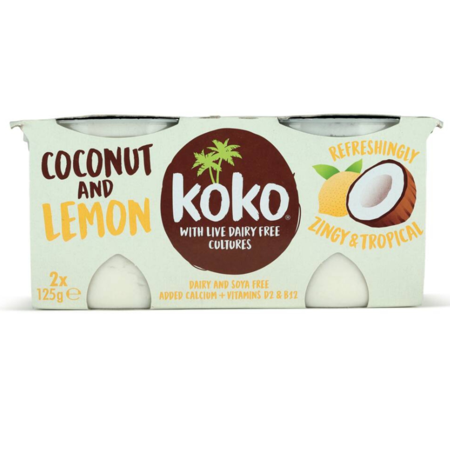 Kokosova krema z dodanim sadjem, kokos-limona